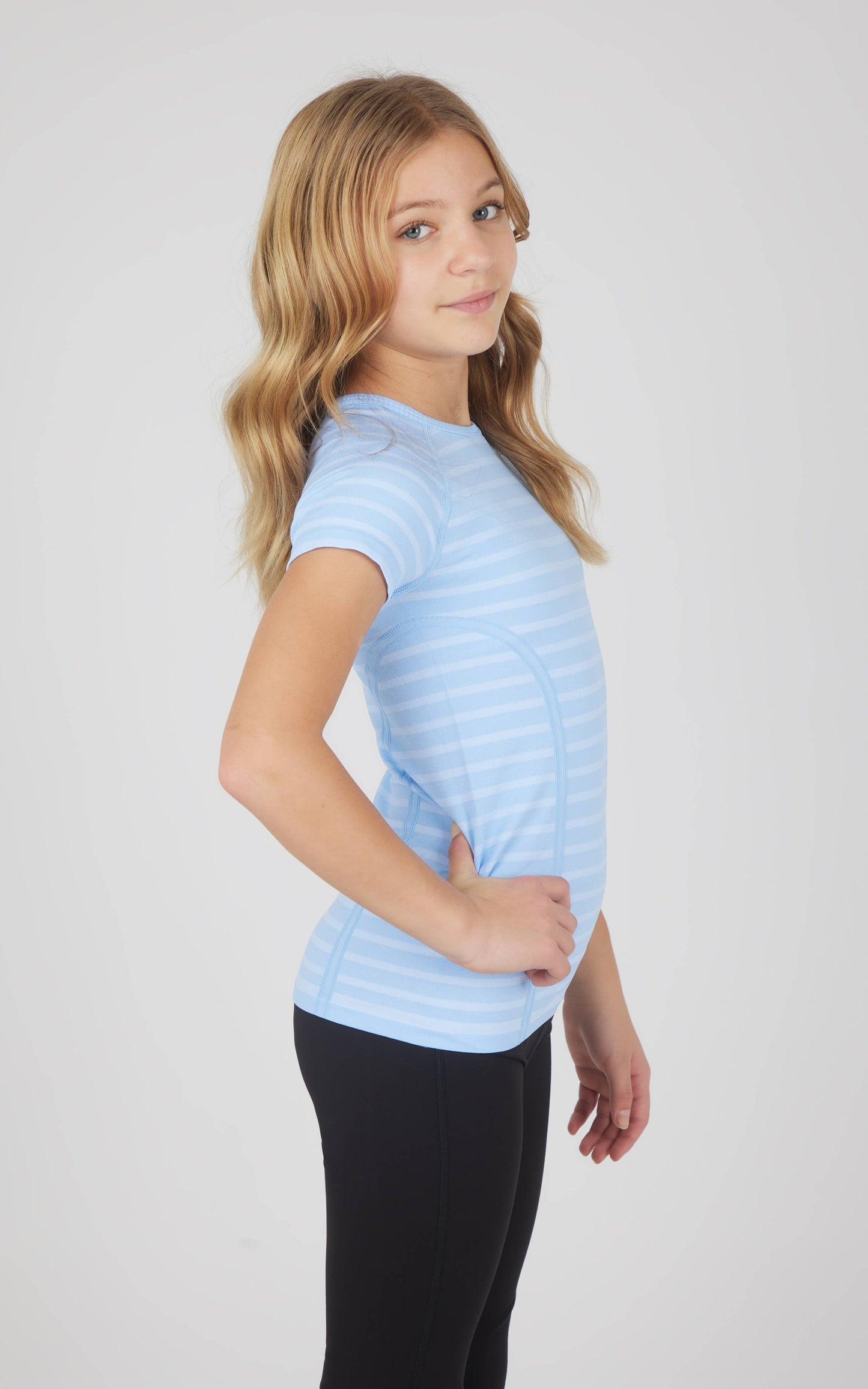 Girls Stripe Seamless Everyday Tee