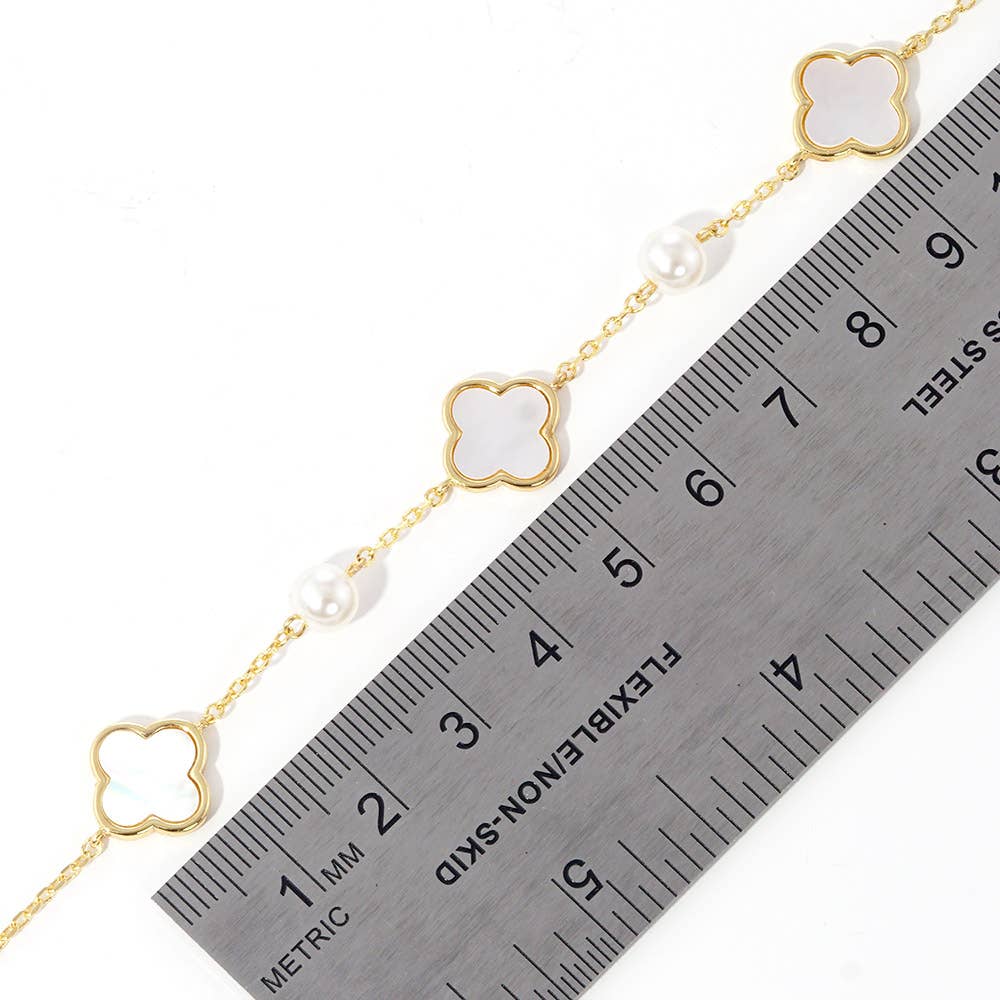 Gold Dipped Mother of Pearl Bracelet