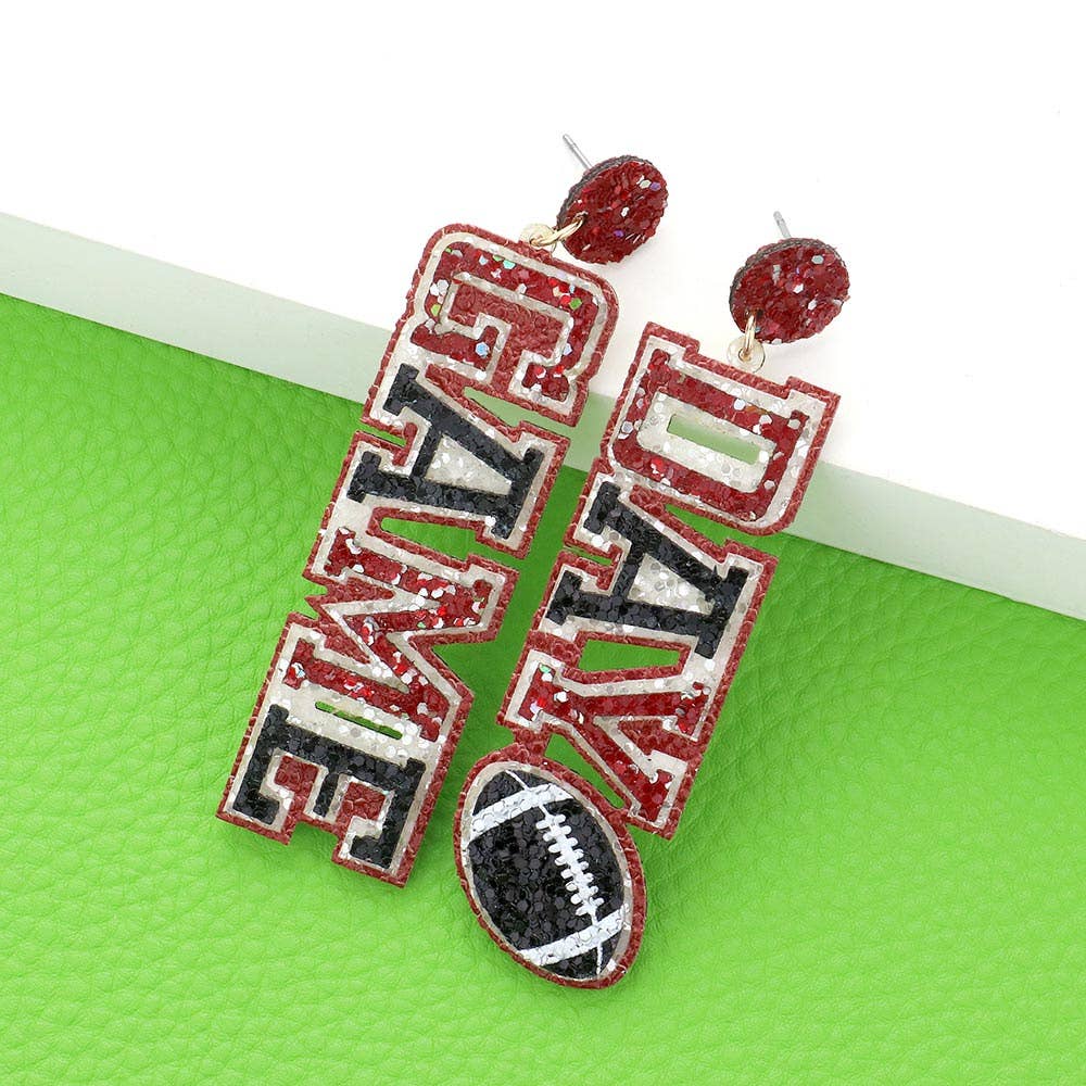Game Day Football Dangle Earrings