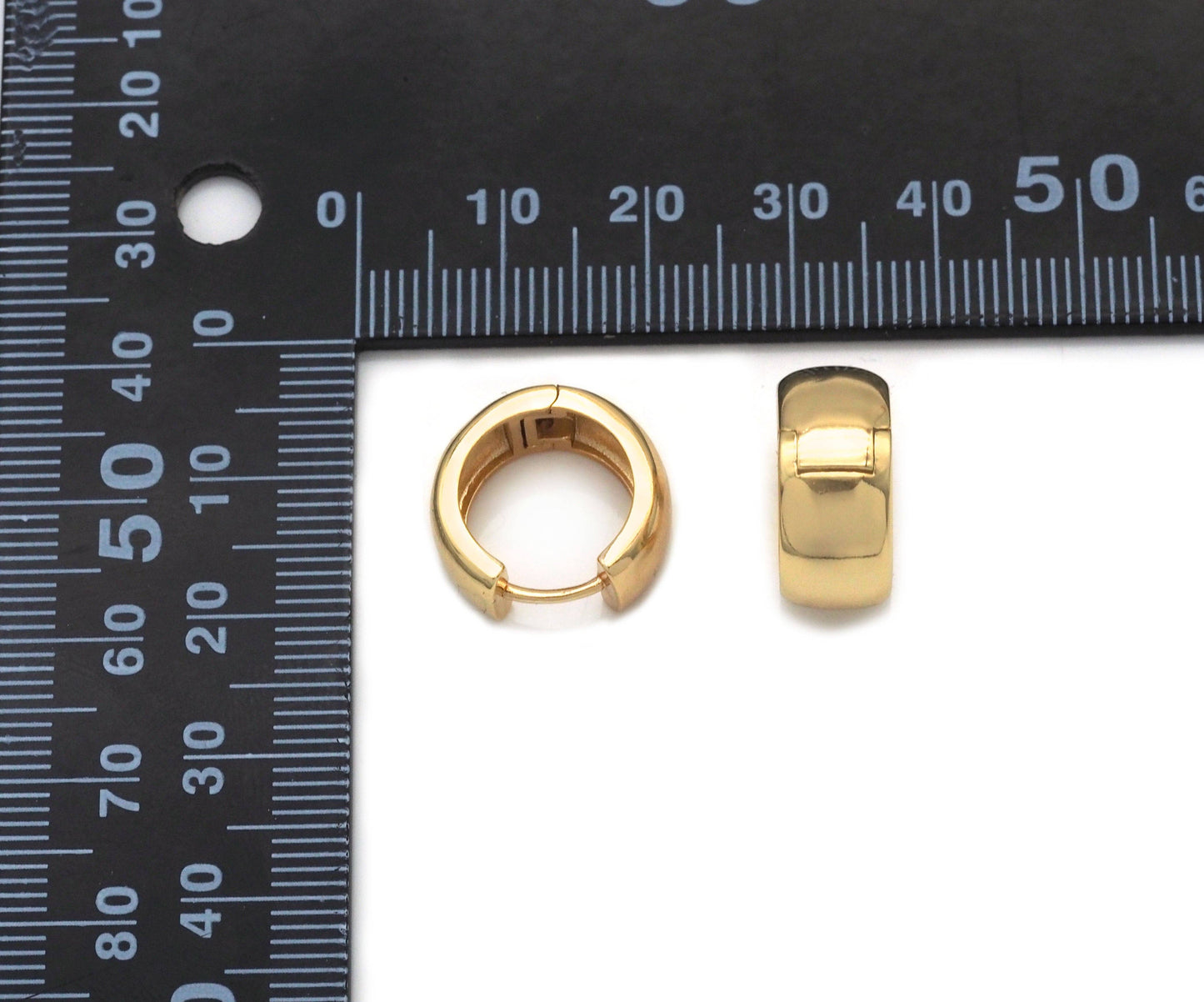 Golden Glow Thick Hoops
