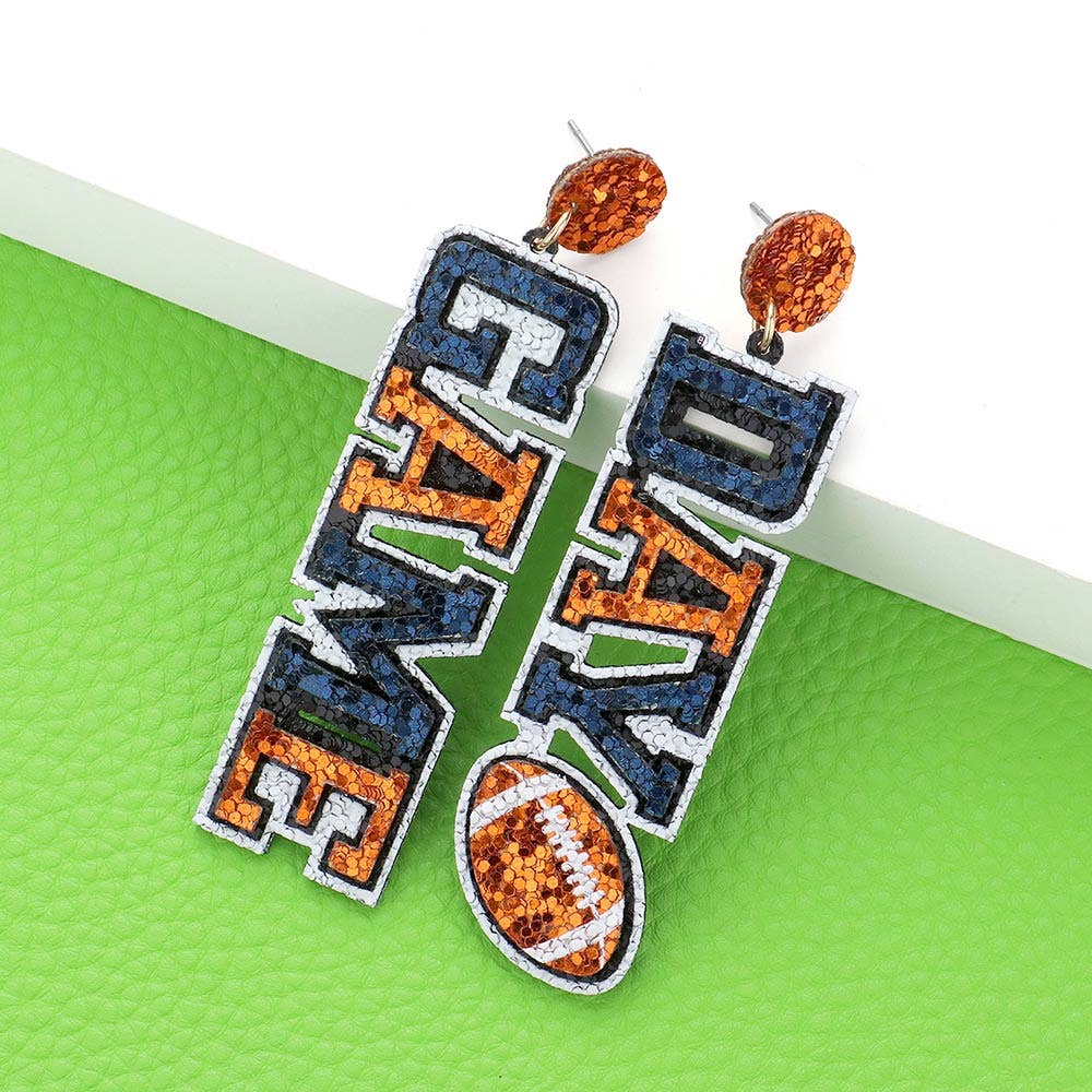 Game Day Football Dangle Earrings