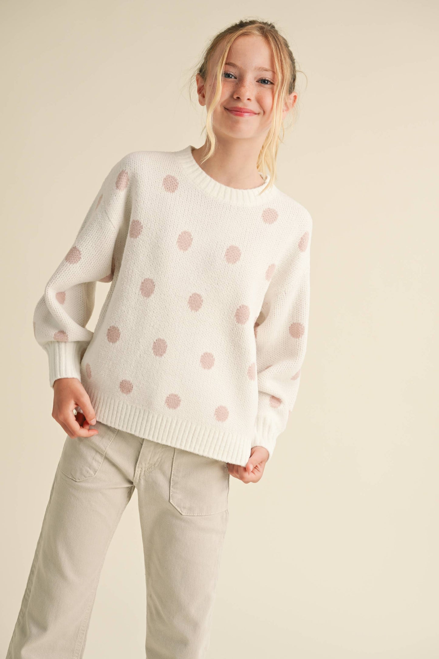 Dotty Delight Sweater- Girls