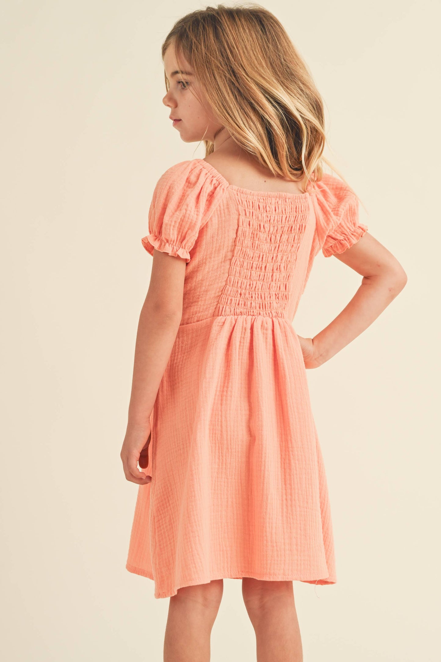 GIRLS CROCHET MINI DRESS