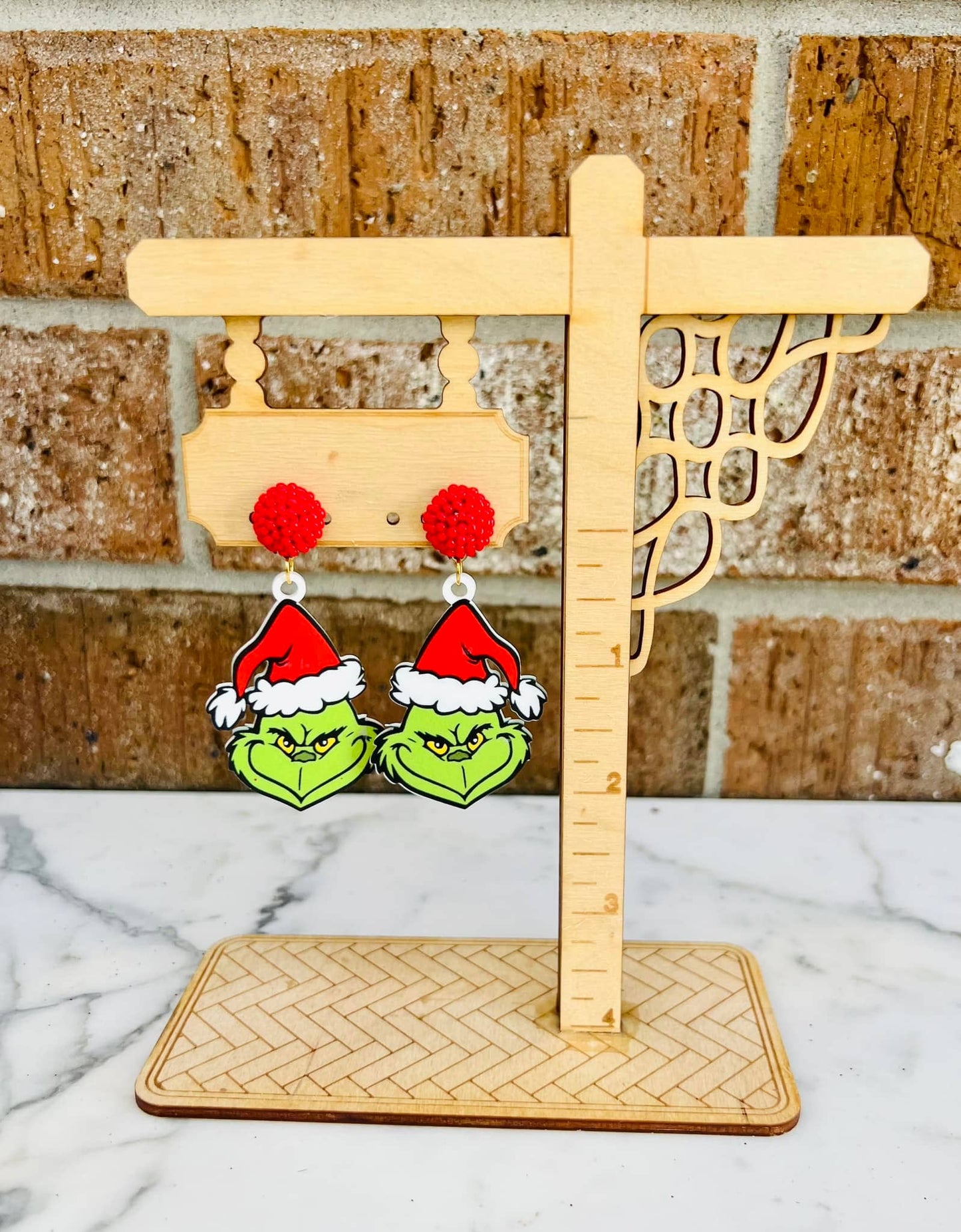 Grinch Earrings Christmas Spirit Earrings