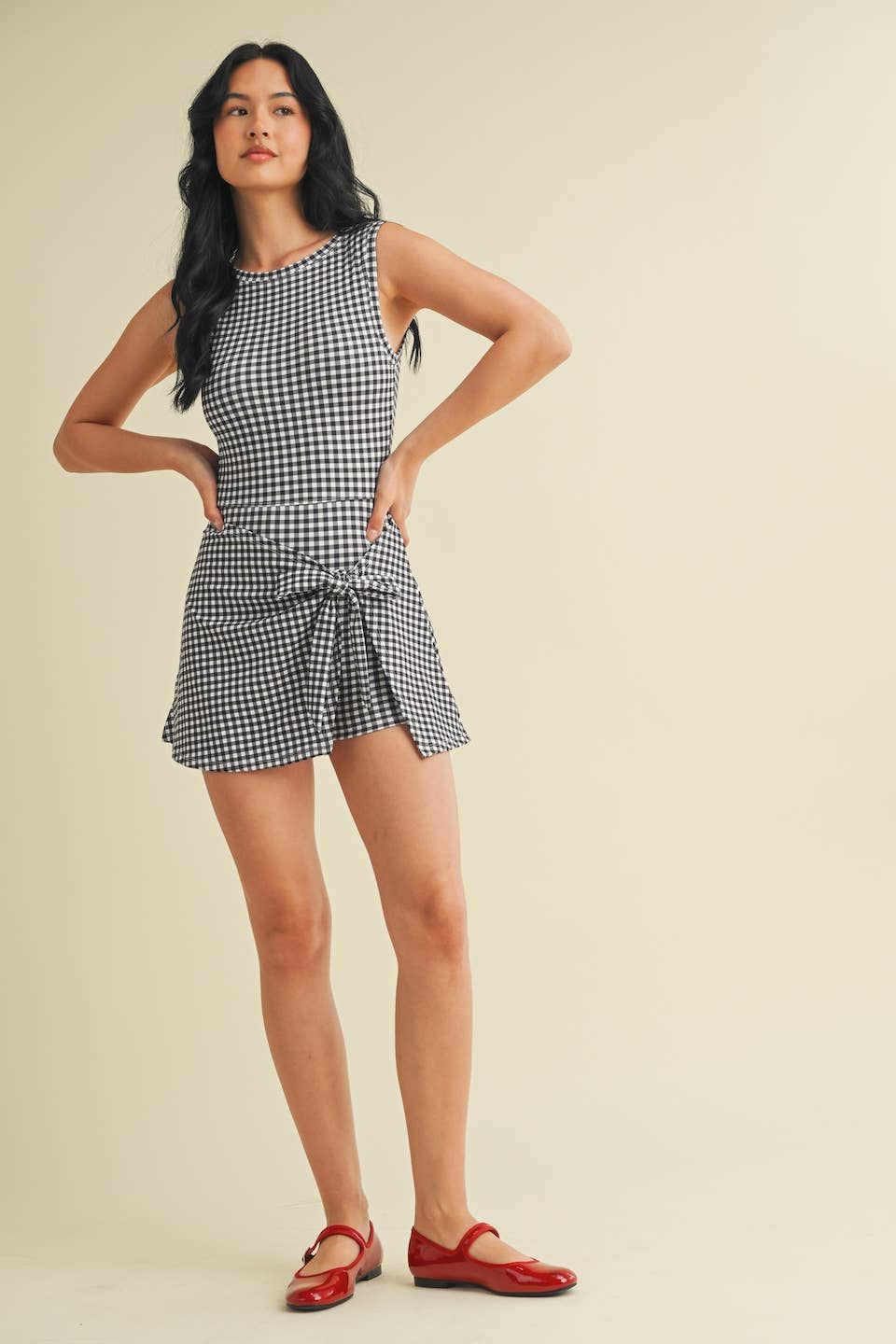 Gingham Wrap Dress