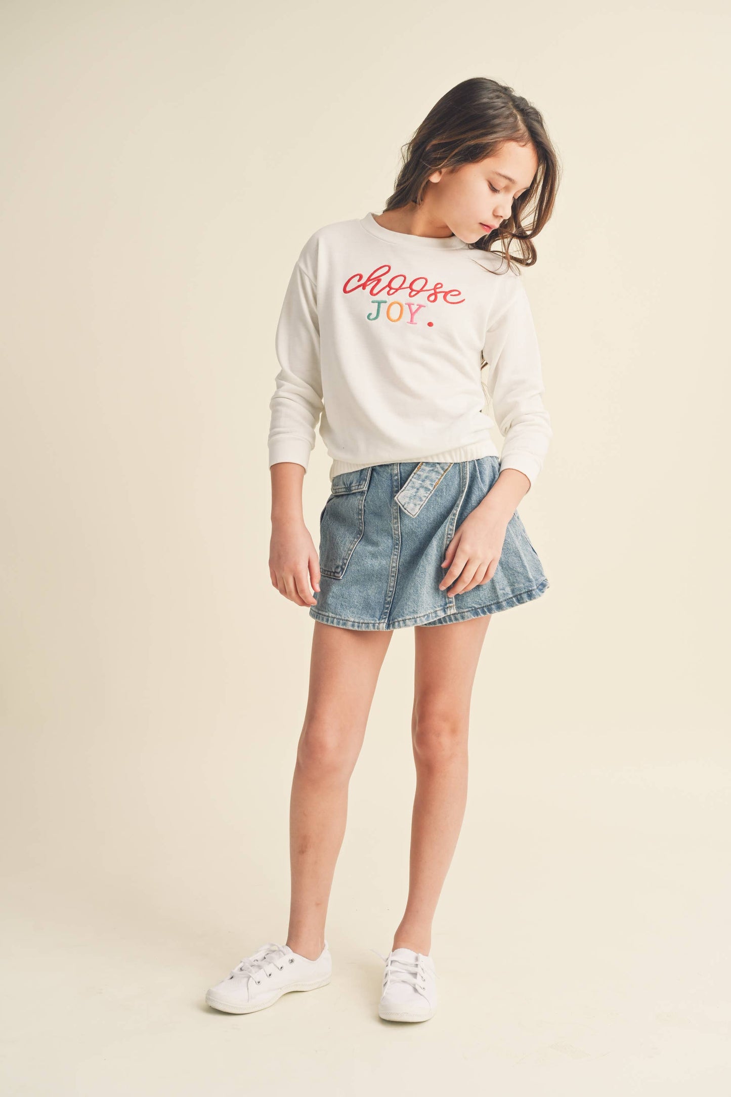 Joyful Vibes Sweater- Girls