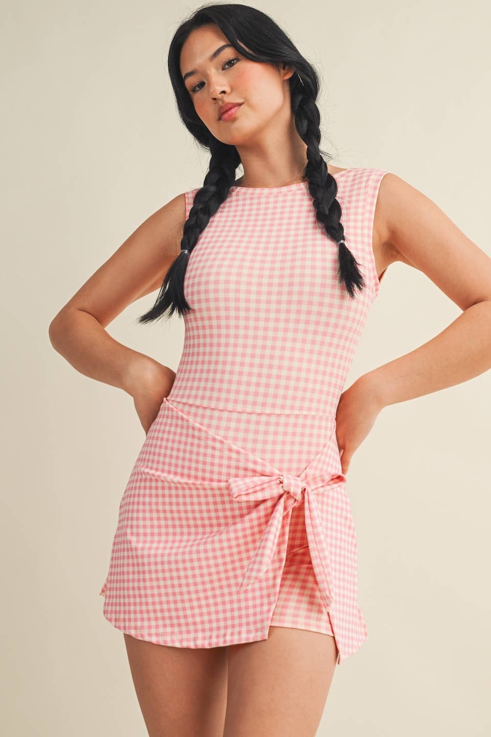 Gingham Wrap Dress
