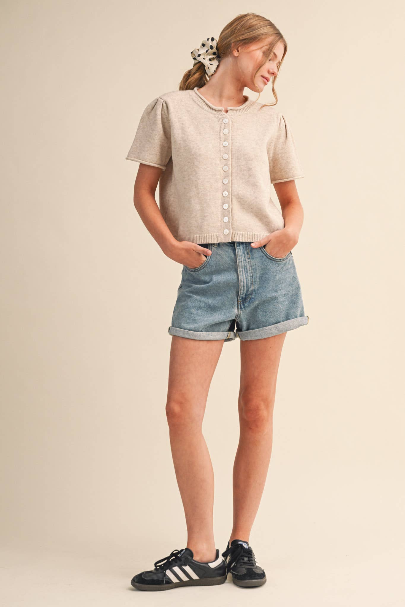 SHORT SLEEVE CARDIGAN