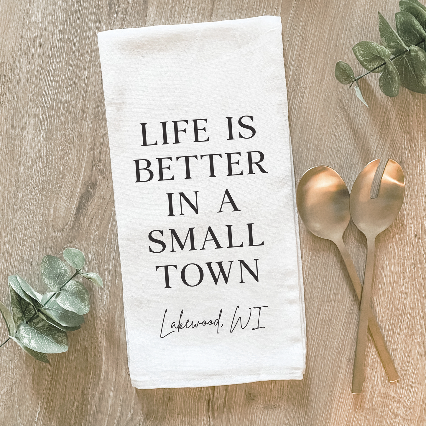 Small Town - Cotton Tea Towel