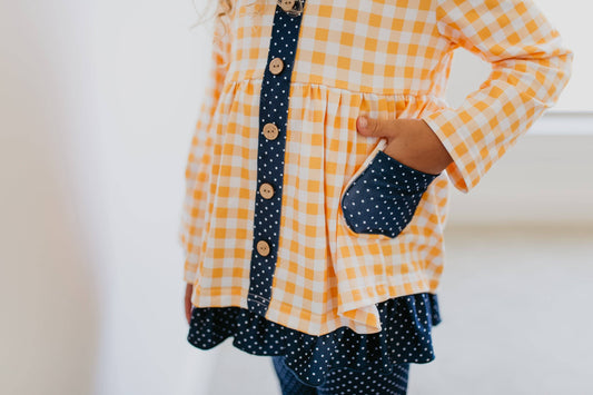 Kids Navy & Mustard Set