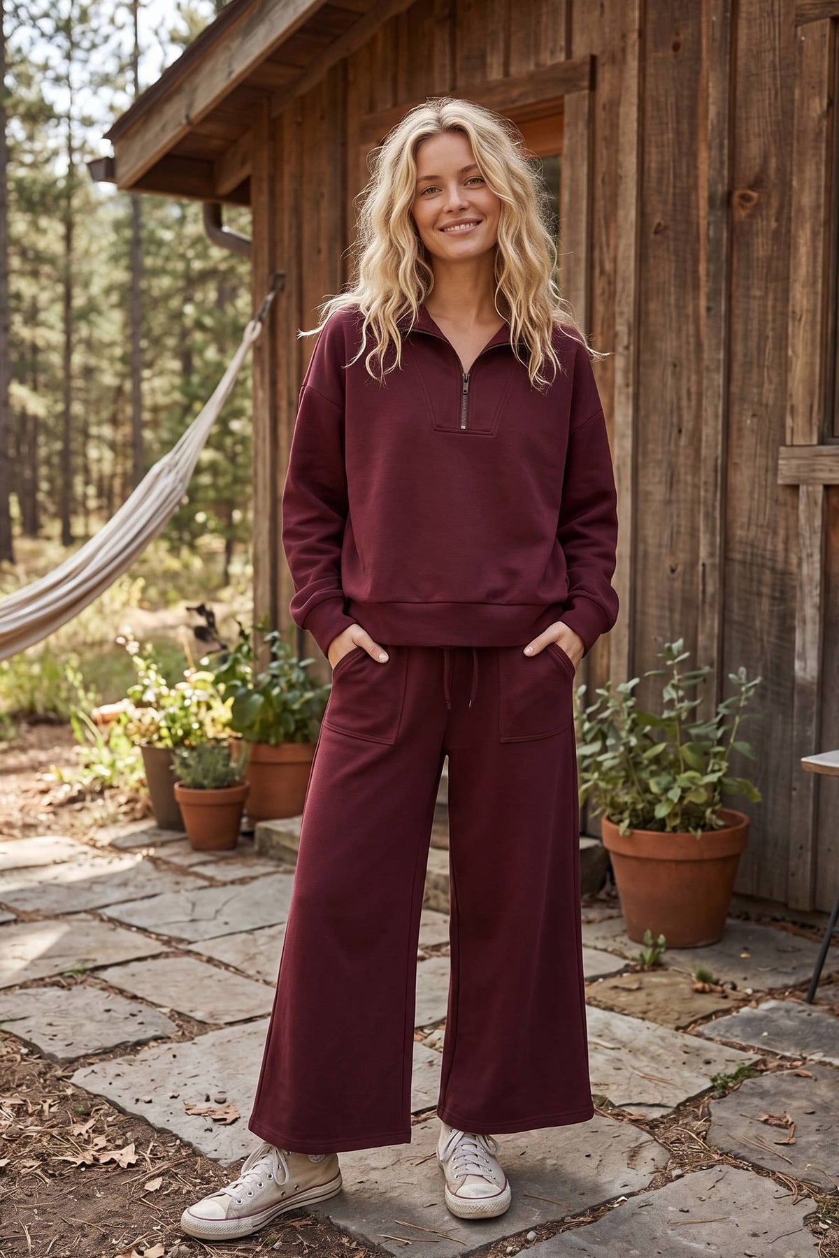 Scuba Pullover & Wide Leg  Set