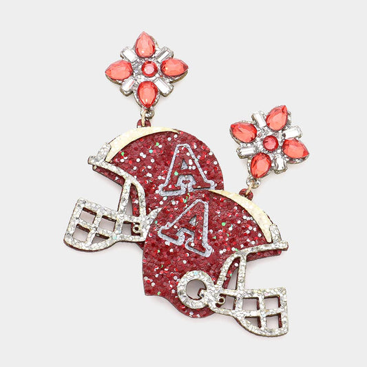 Game Day Helmet Dangle Earrings