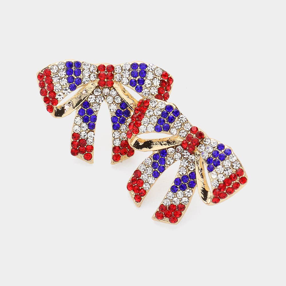 USA Bow Earrings
