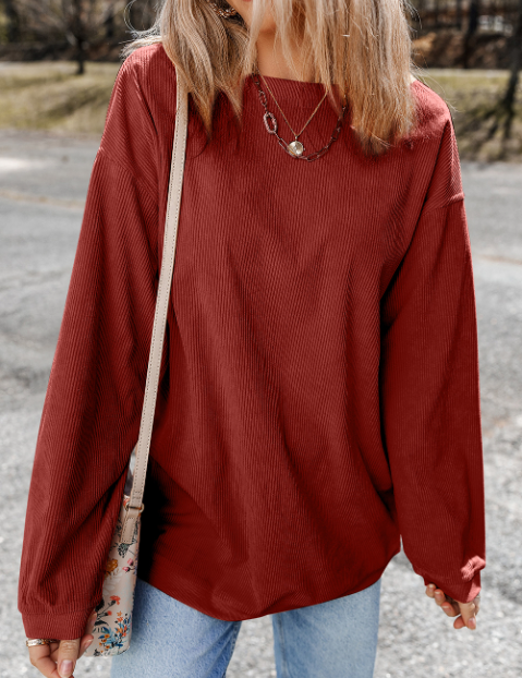 Oversized Corded Sweatshirt