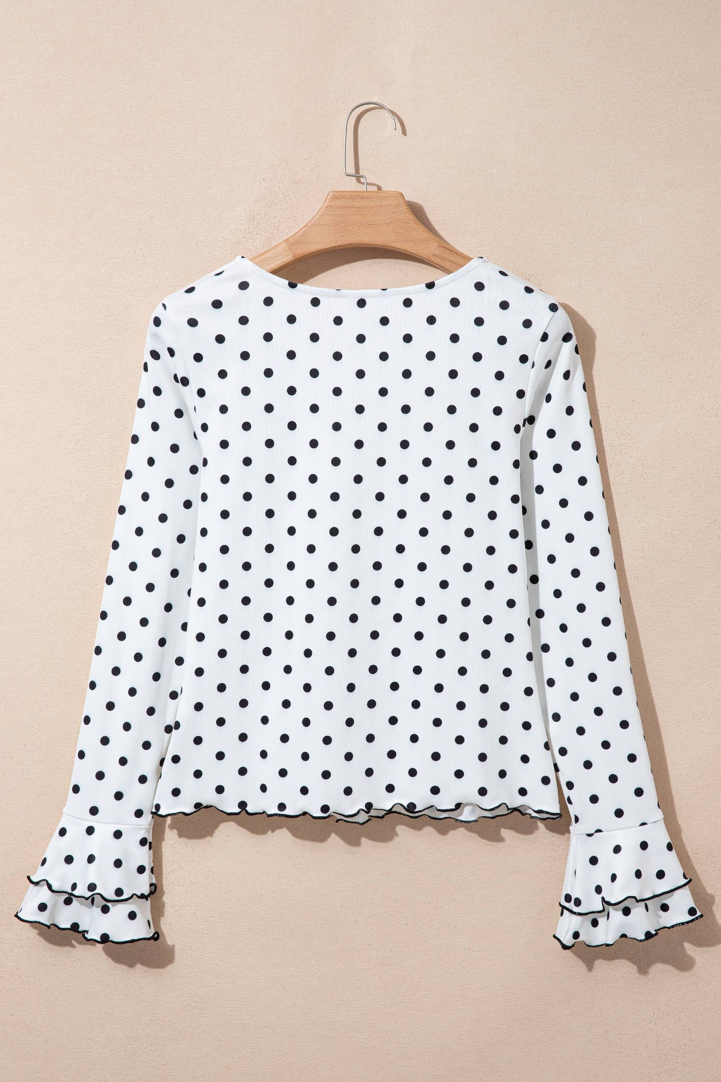 Polka Dot Ruffle Blouse