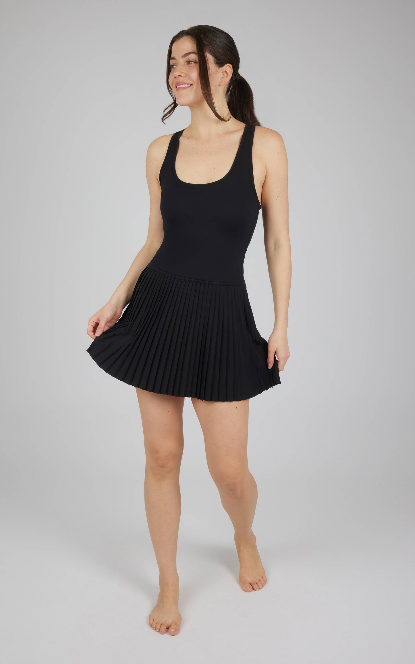 Racer Back Mini Pleated Tennis Dress