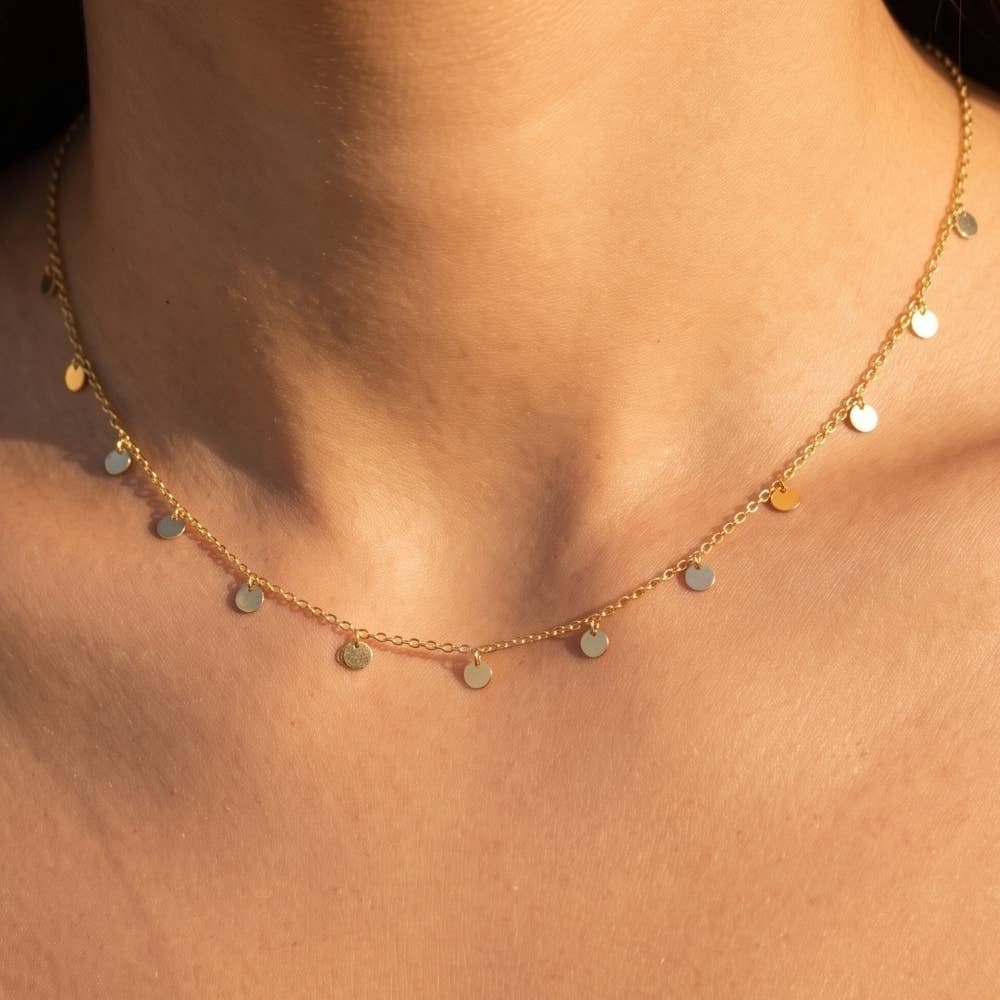 Dainty Mini Disc Necklace