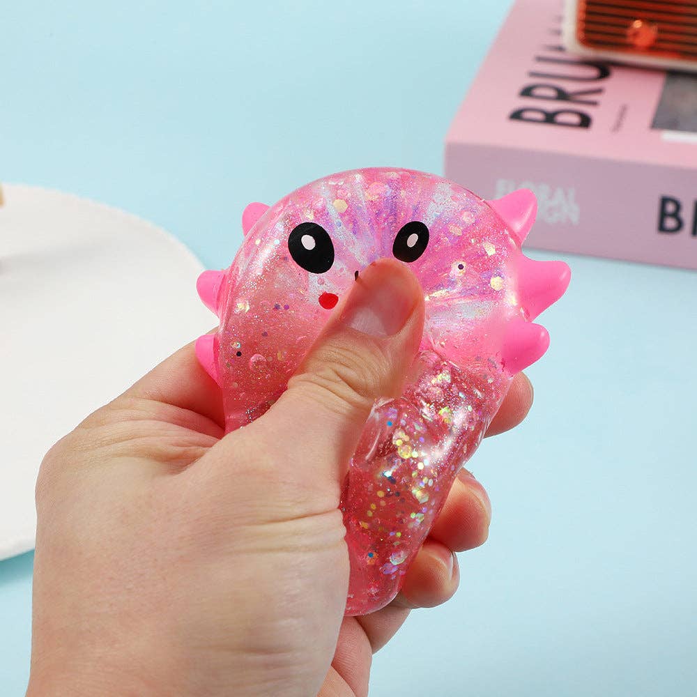 Sequin Axolotl Squishy