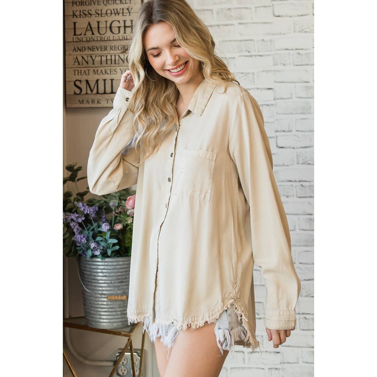Lightwash Button Down Shirt