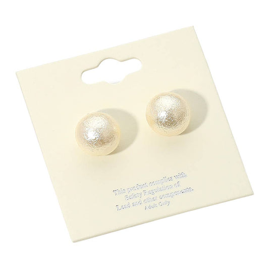 Textured Pearl Studs