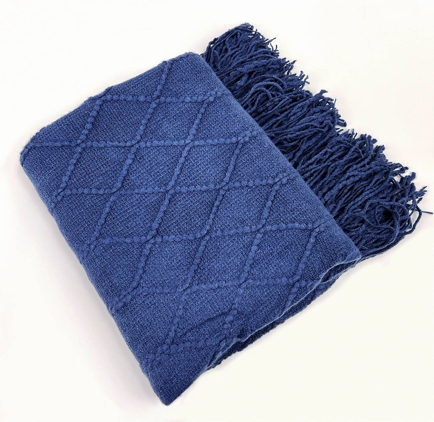 Rhombus Diamond KnitThrow Blanket