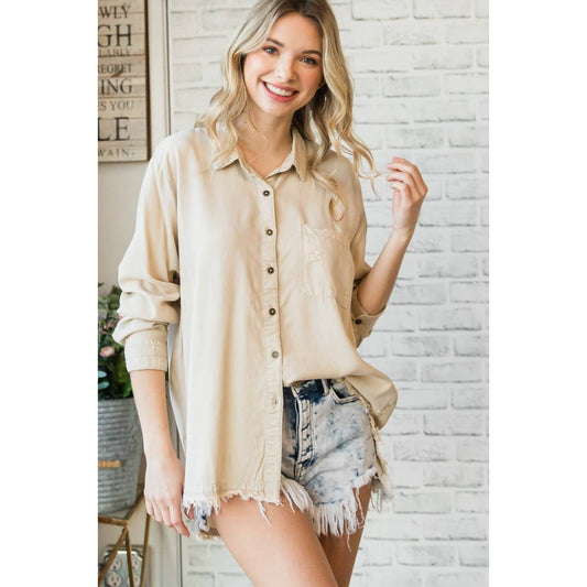 Lightwash Button Down Shirt