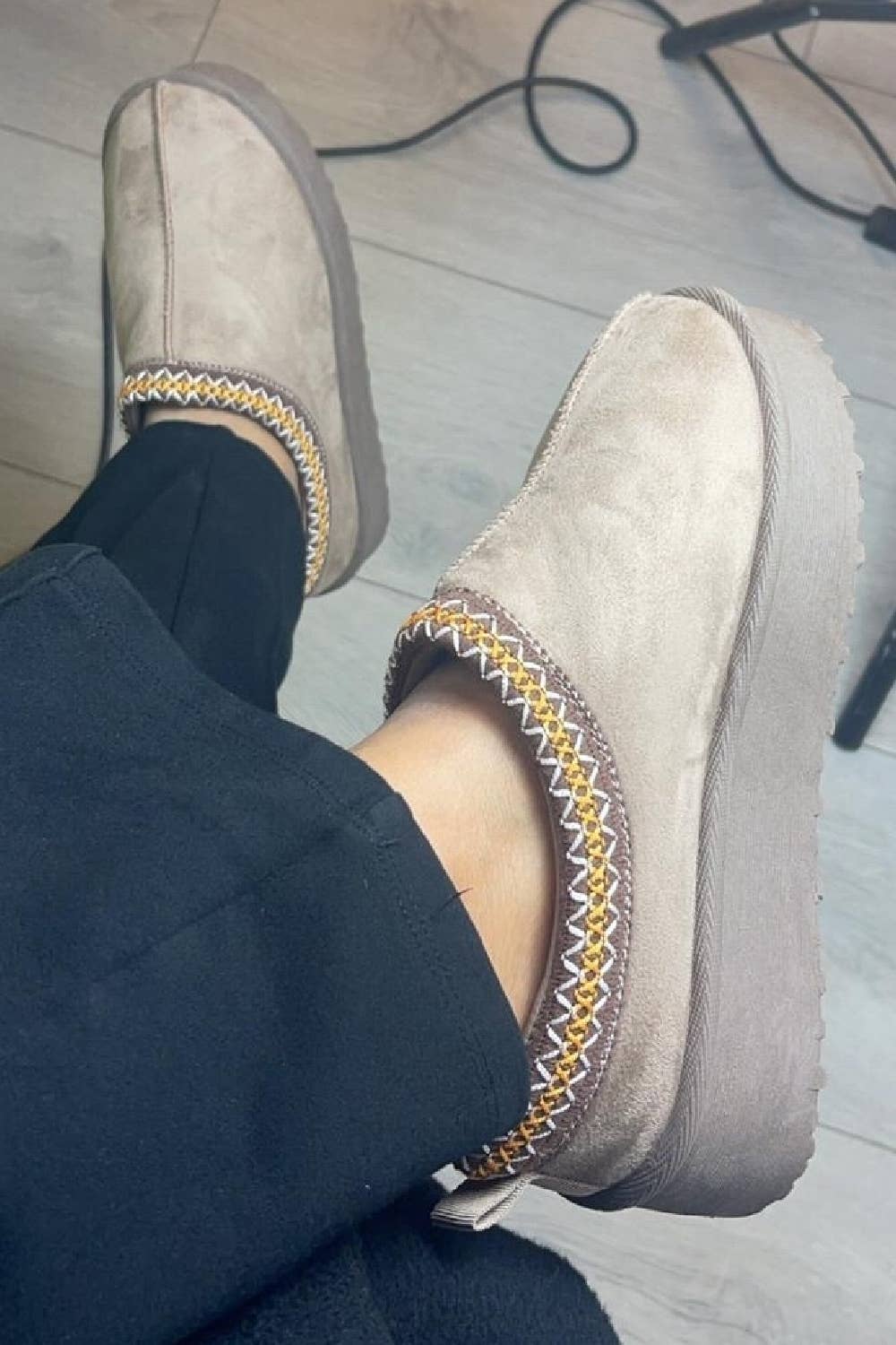 CAMEL PLATFORM SLIPPERS