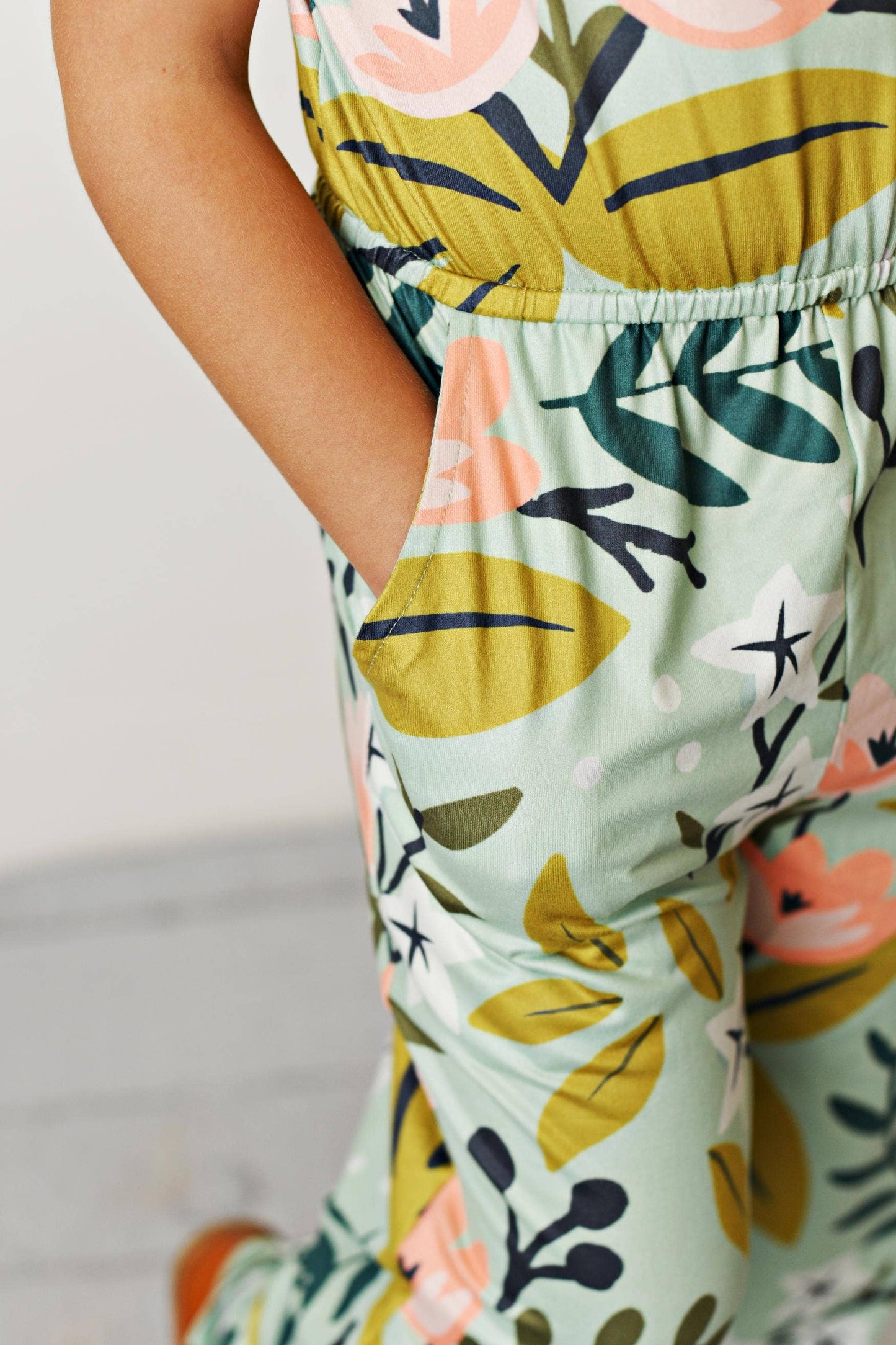 Sage Floral Romper