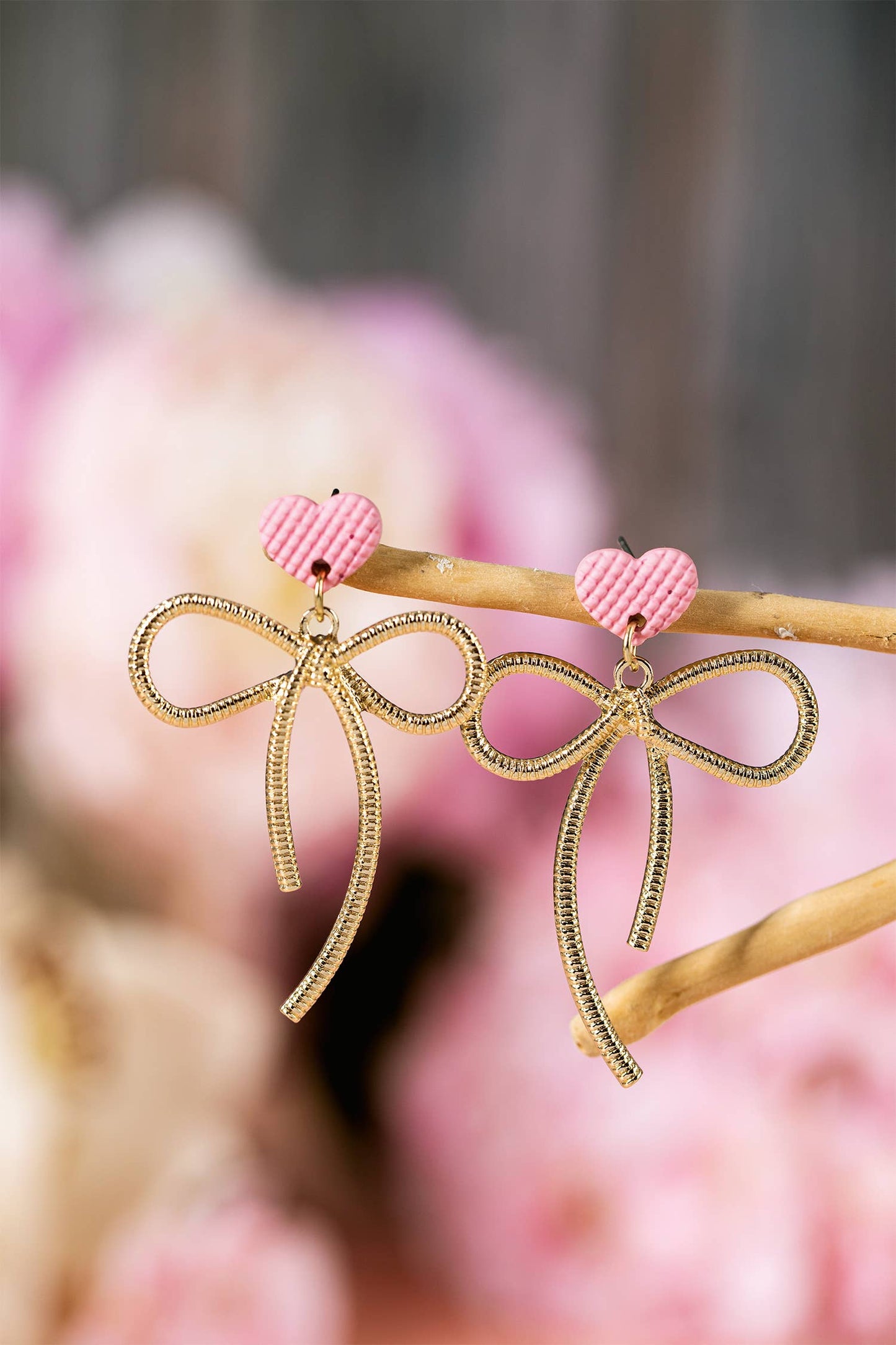 Heart & Bow Earrings