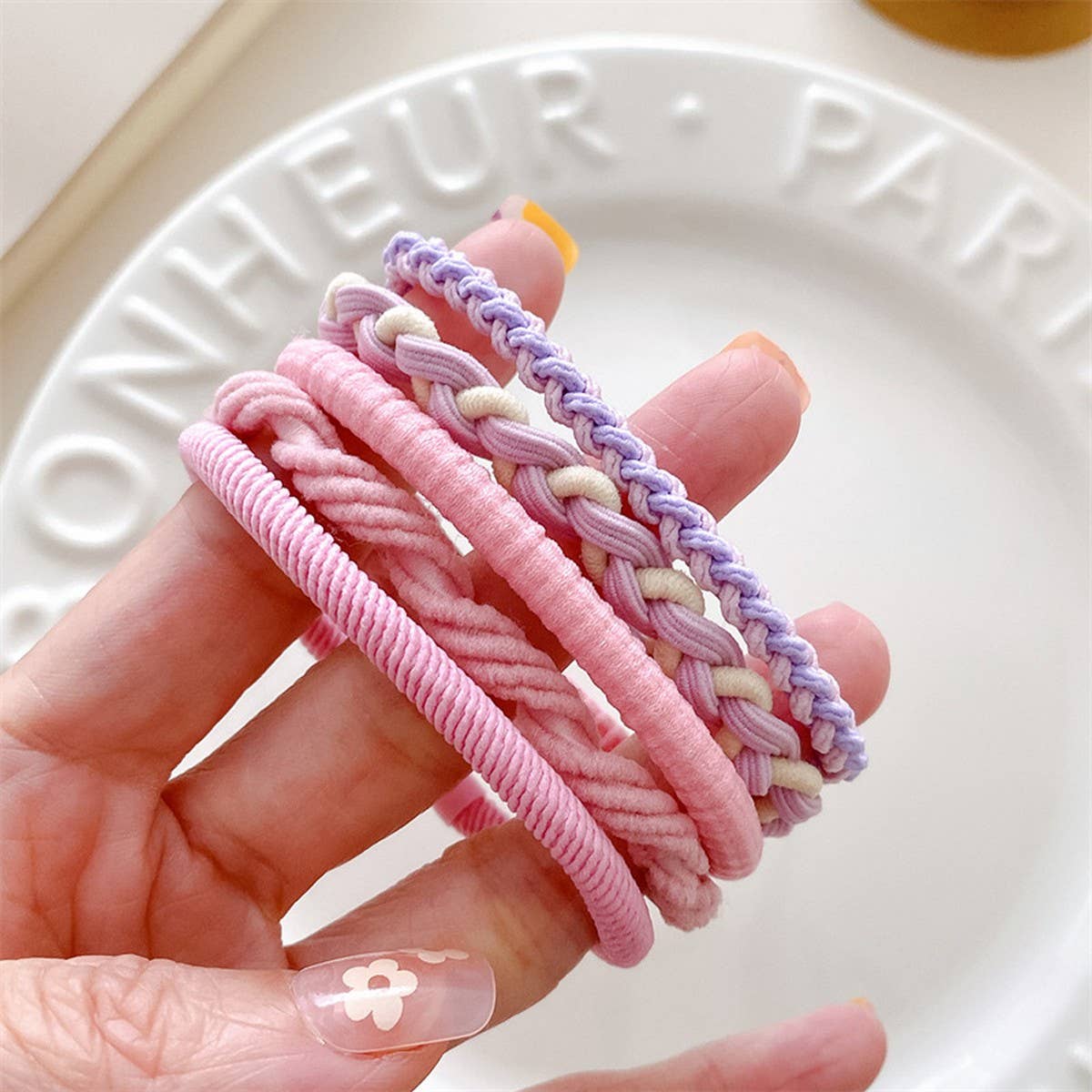 CANDY COLOR HAIR TIES 5-PIECE