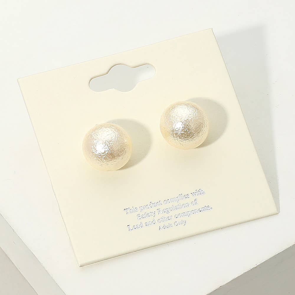 Textured Pearl Studs