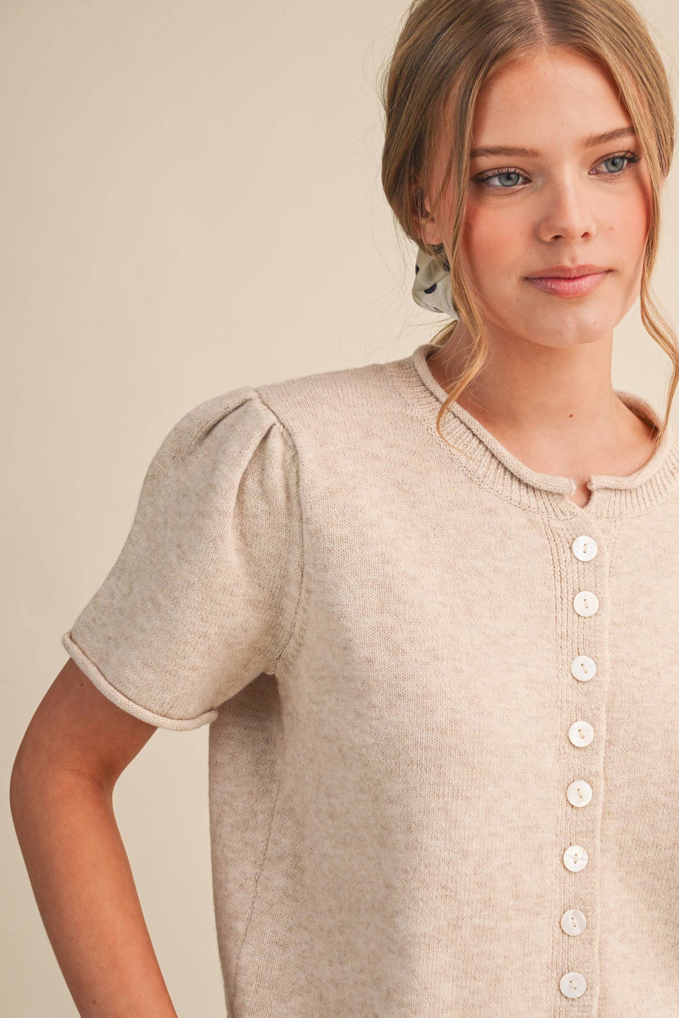 SHORT SLEEVE CARDIGAN