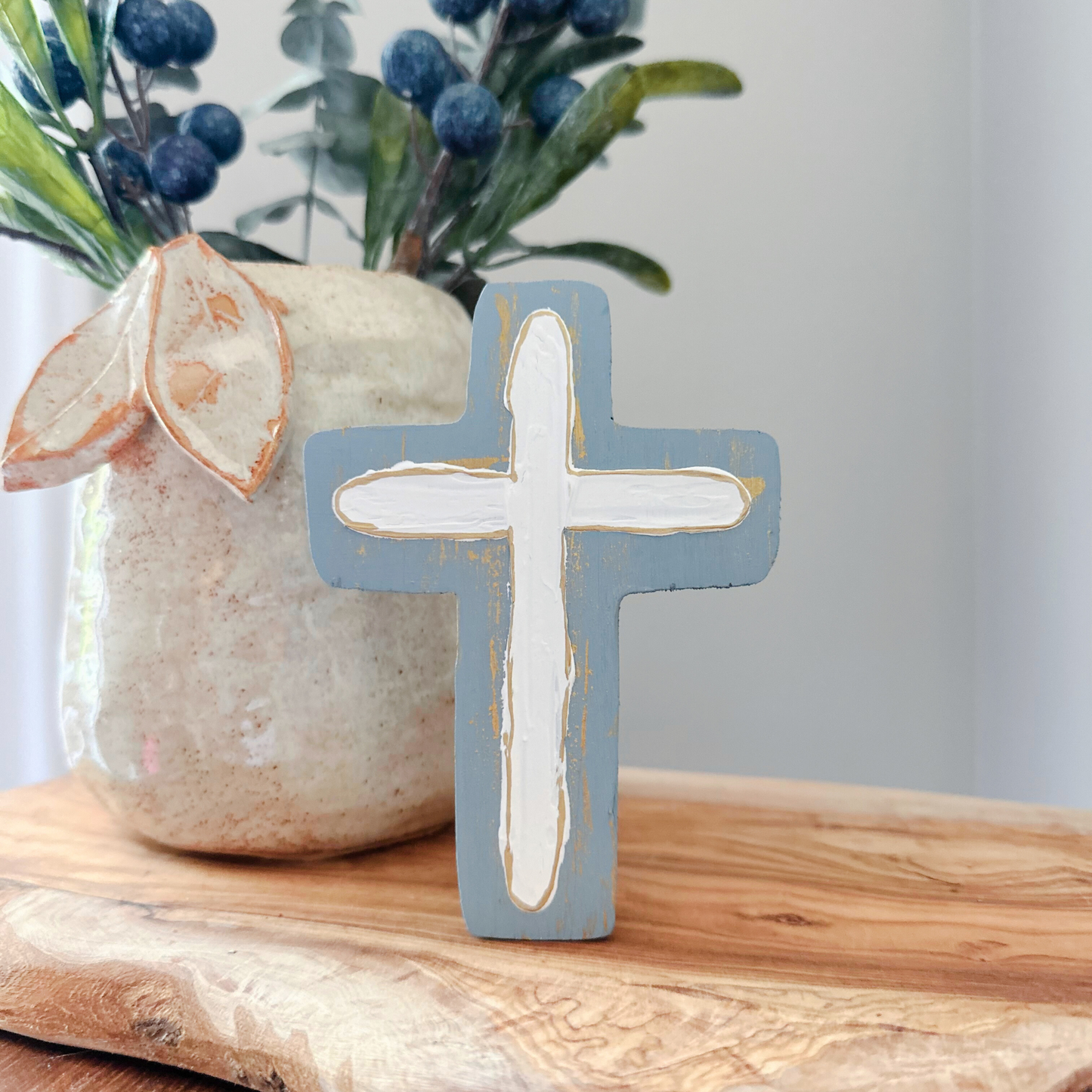 Chunky Wood Cross | Rustic Home Decor | Farmhouse | Cross