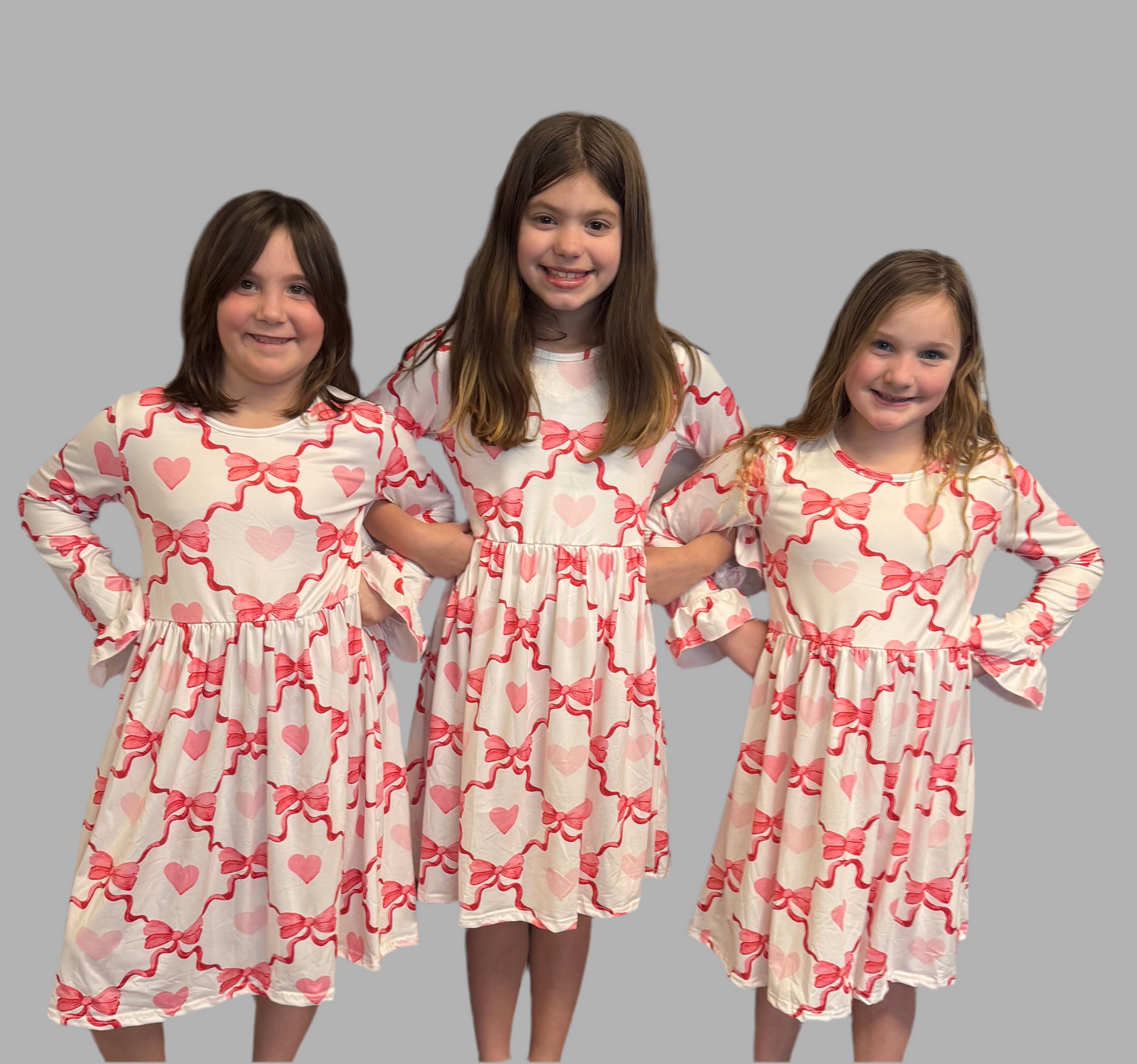 Bow/Heart Dress - Girls