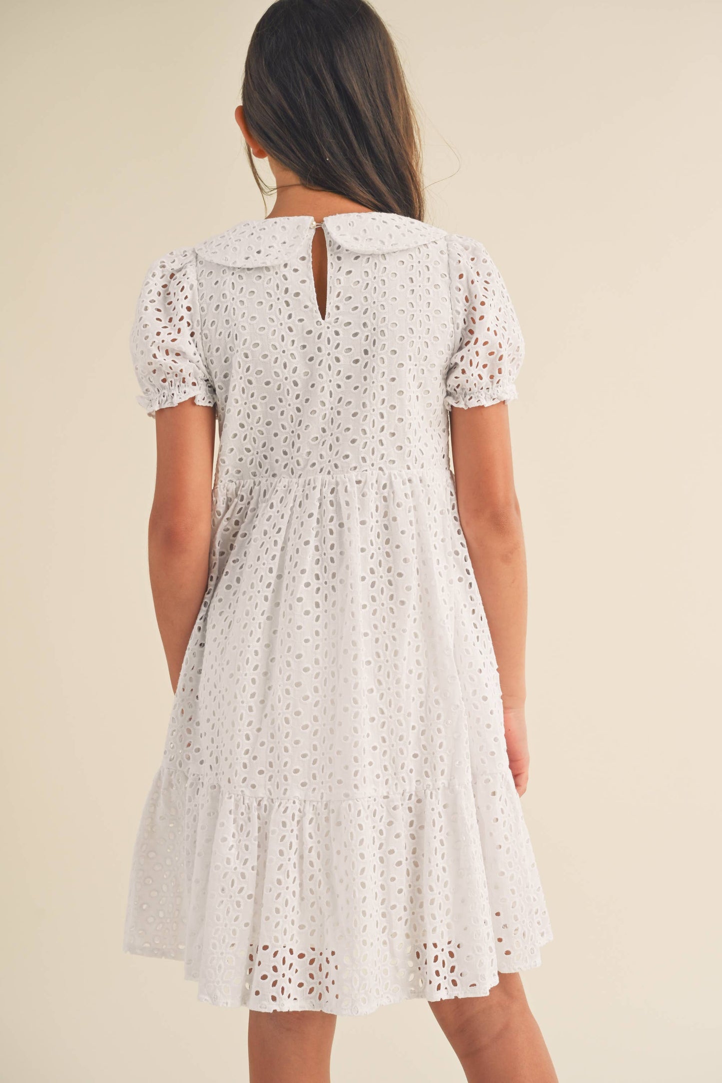 GIRLS DRESS W/ PUFF SLEEVES