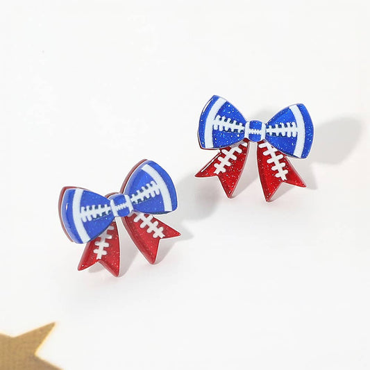 Game Day Football Bow Studs