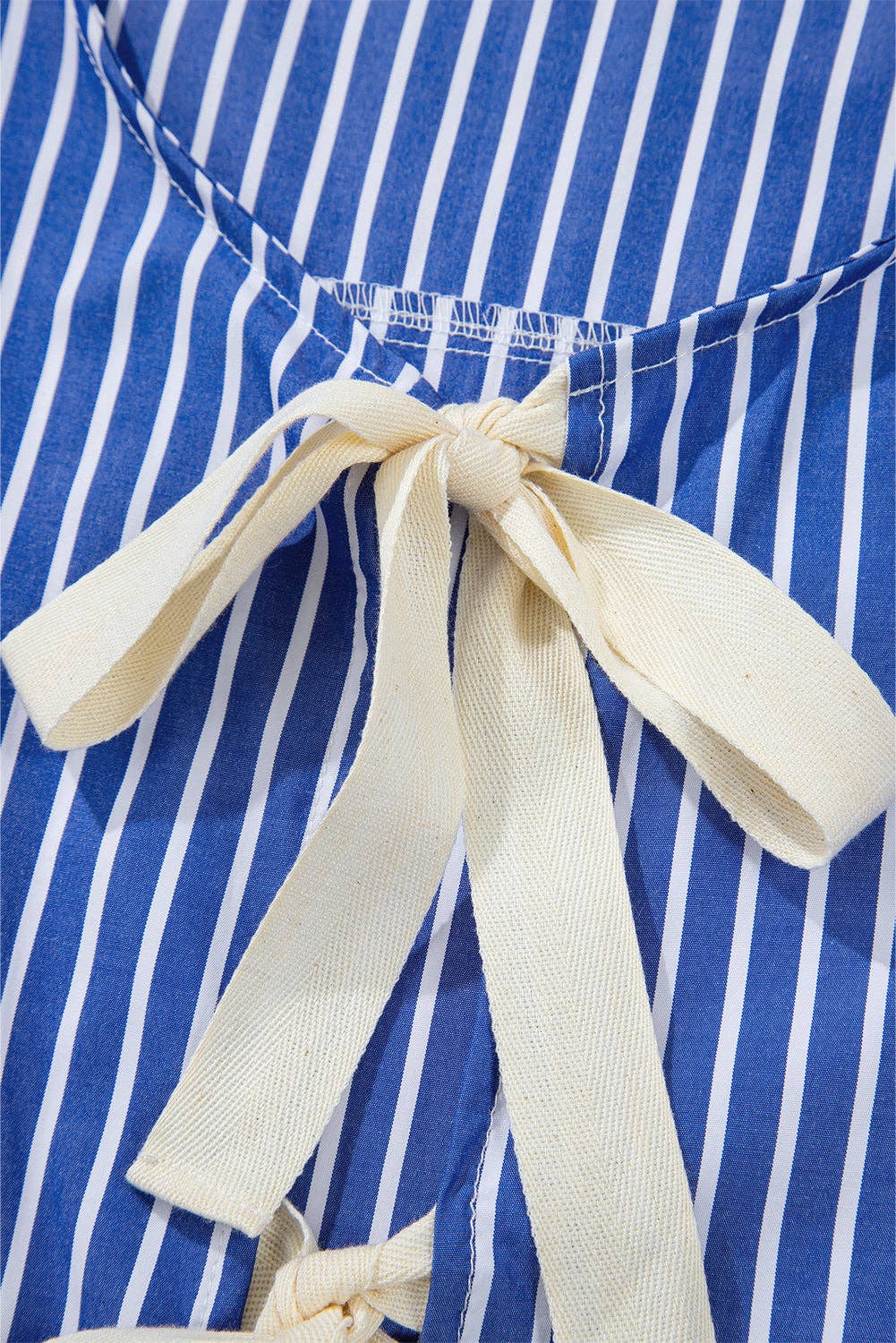 “Stacey” Stripe Bow Blouse