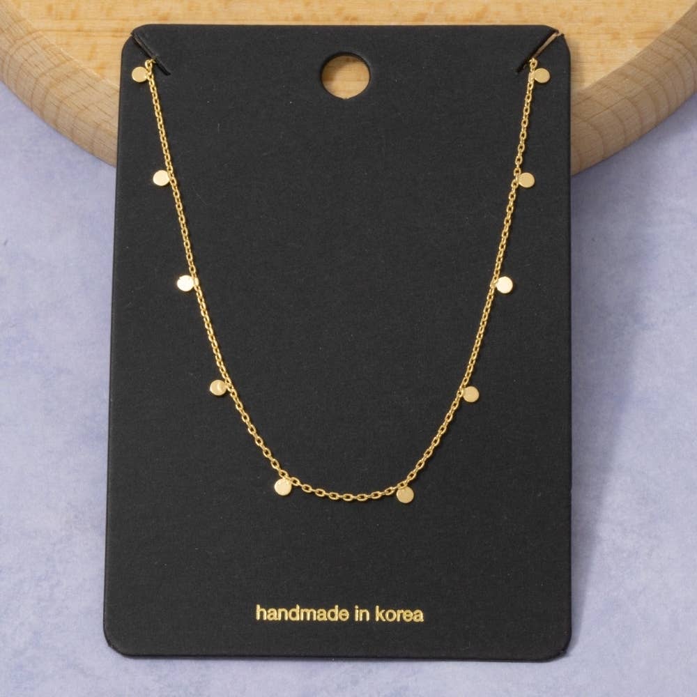Dainty Mini Disc Necklace