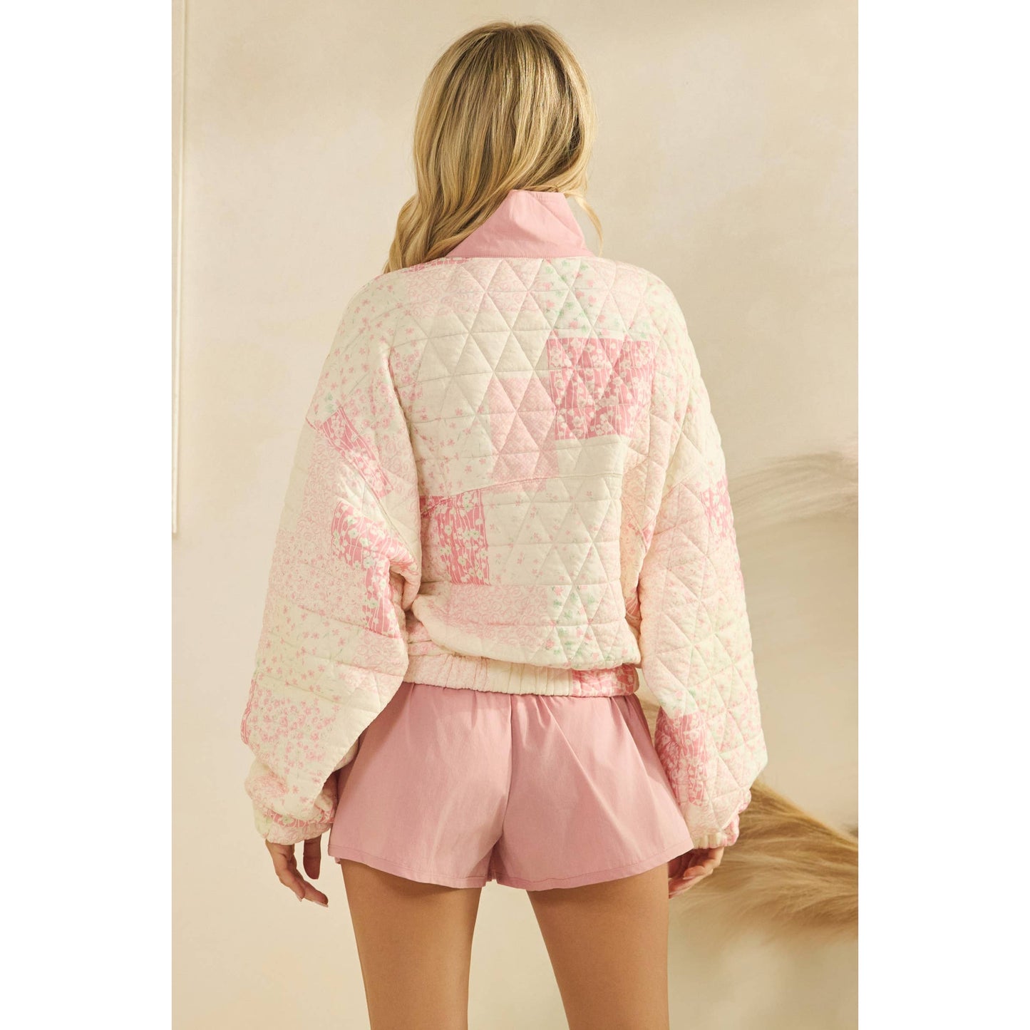 Quilted Quarterzip Sweater