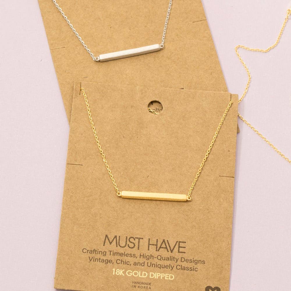 Thin Bar Pendant Necklace