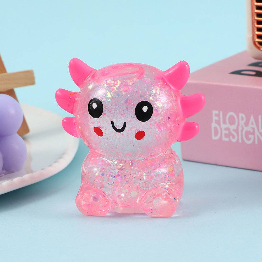 Sequin Axolotl Squishy