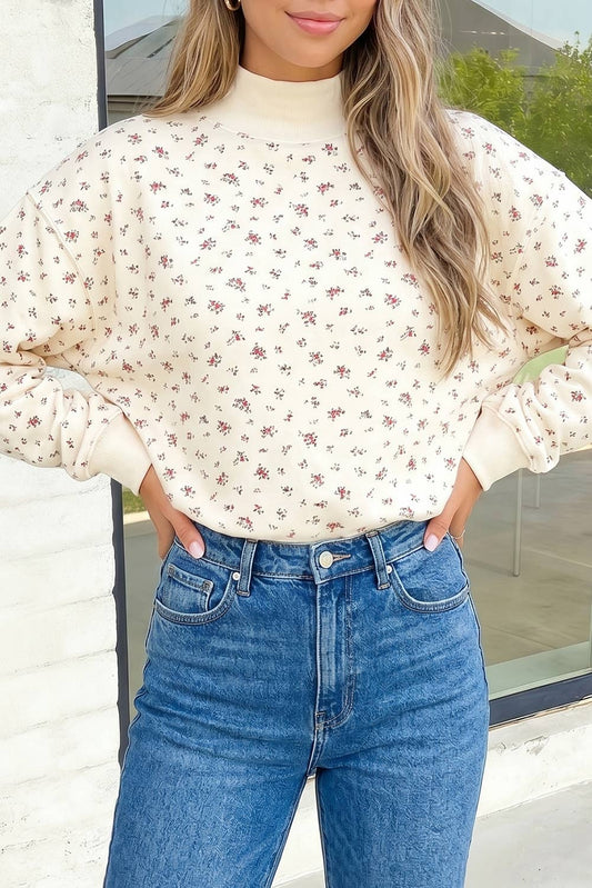 Floral Mockneck Long Sleeve