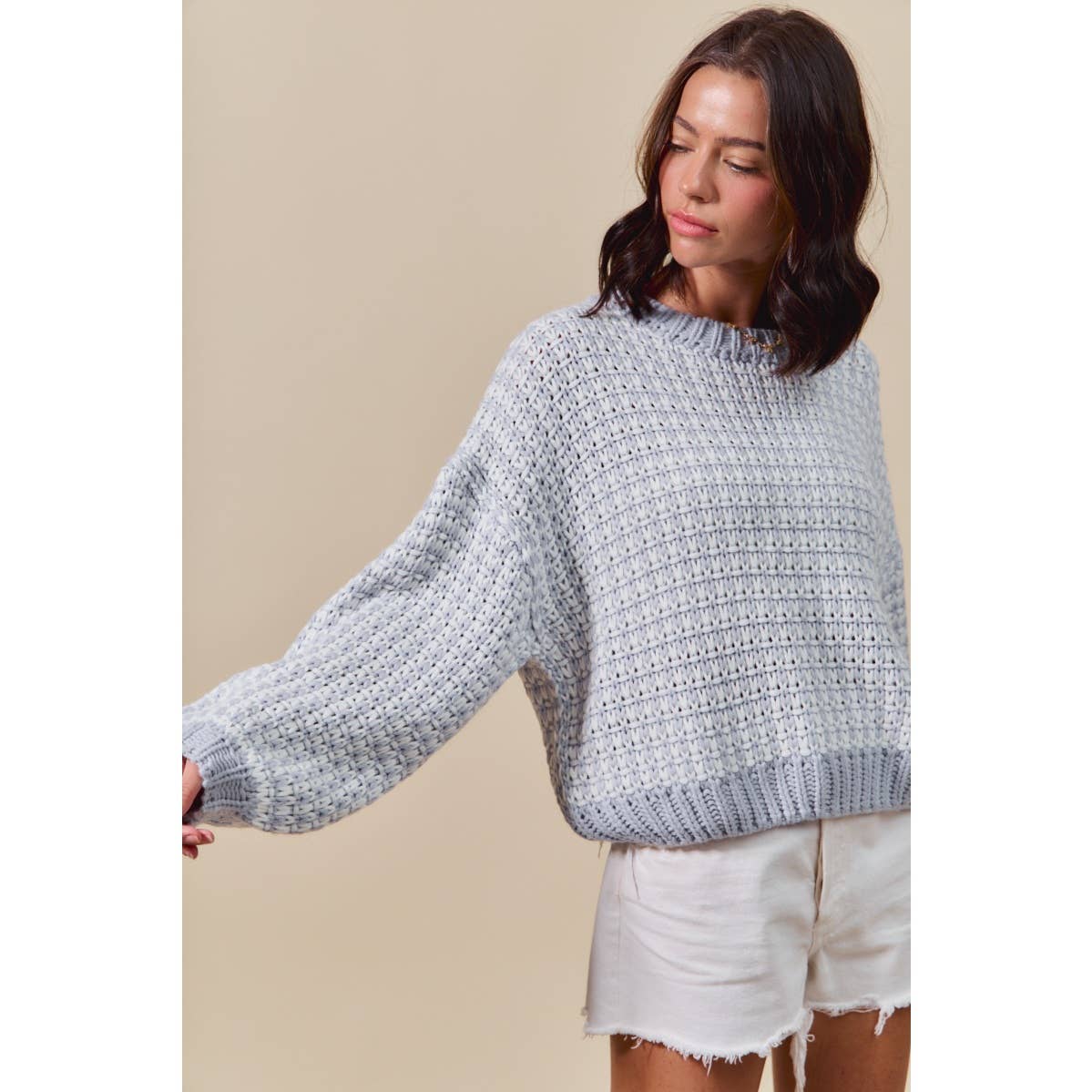 TWO TONE SWEATER