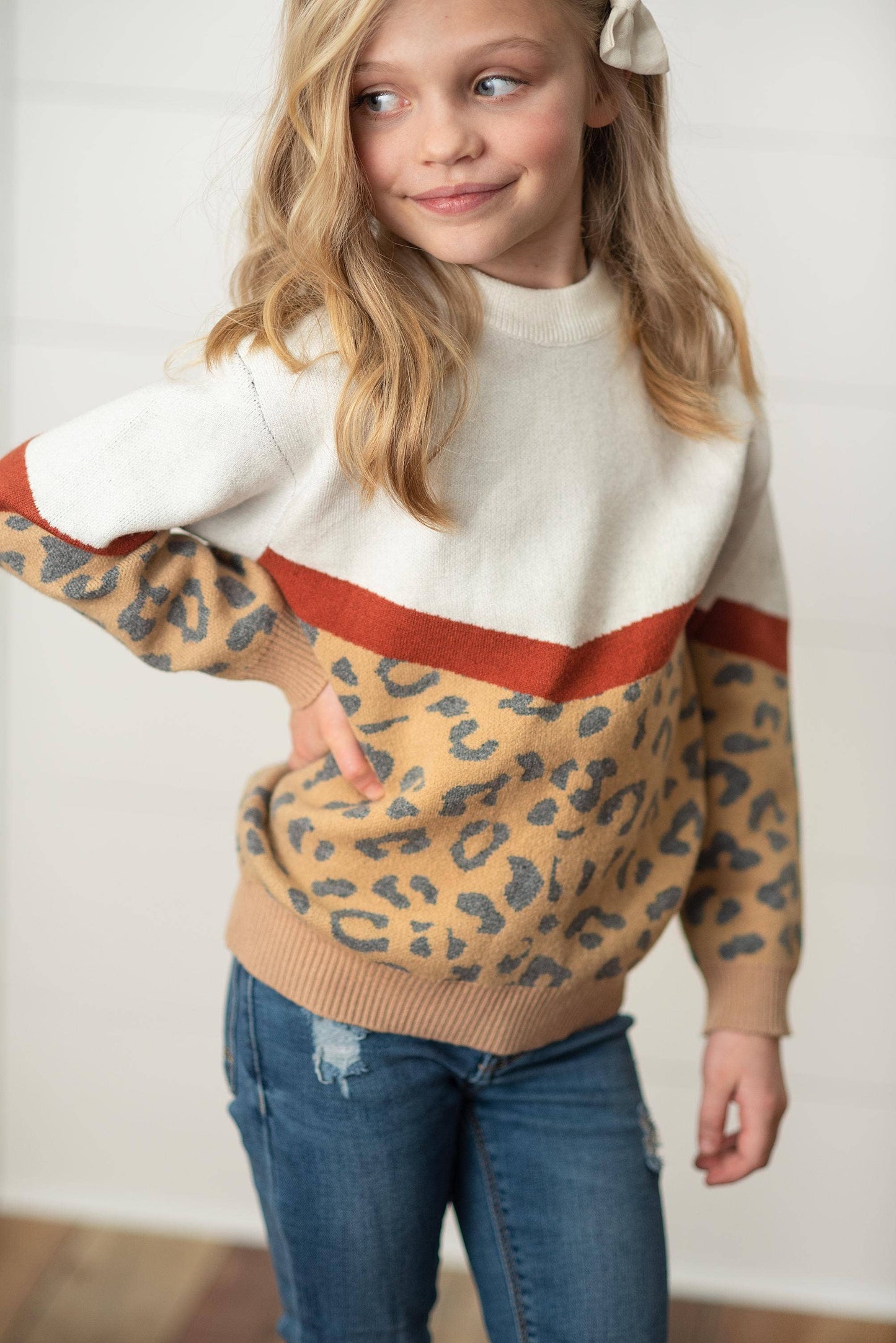 Leopard & Rust Sweater