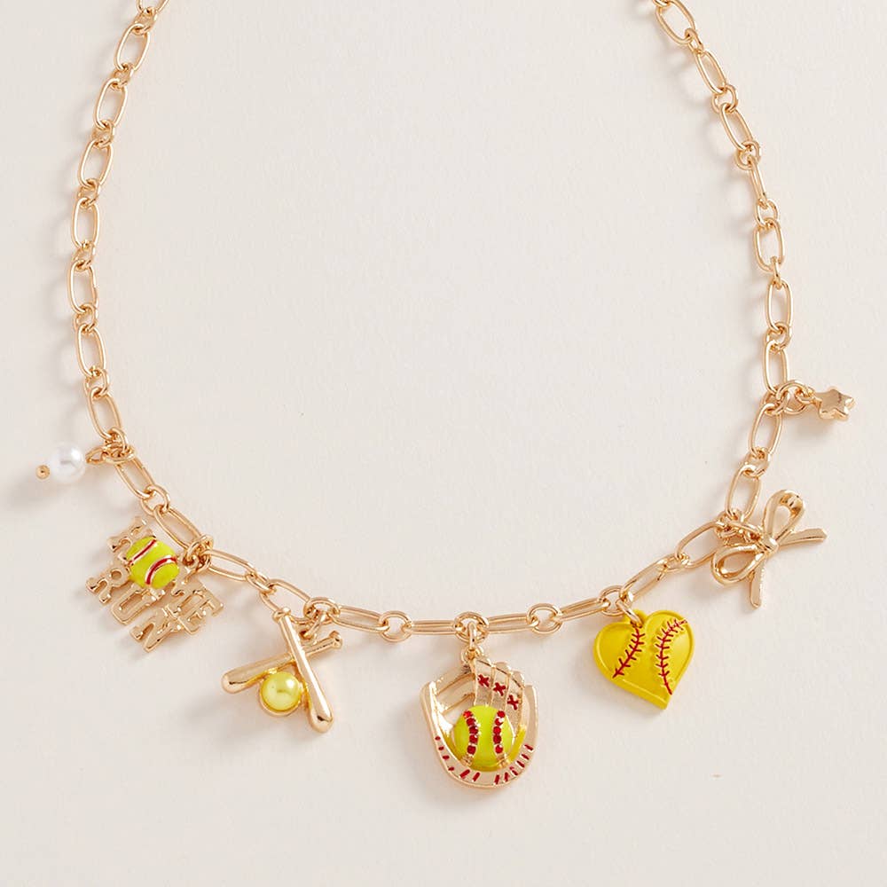 Baseball & Softball Charm Necklace