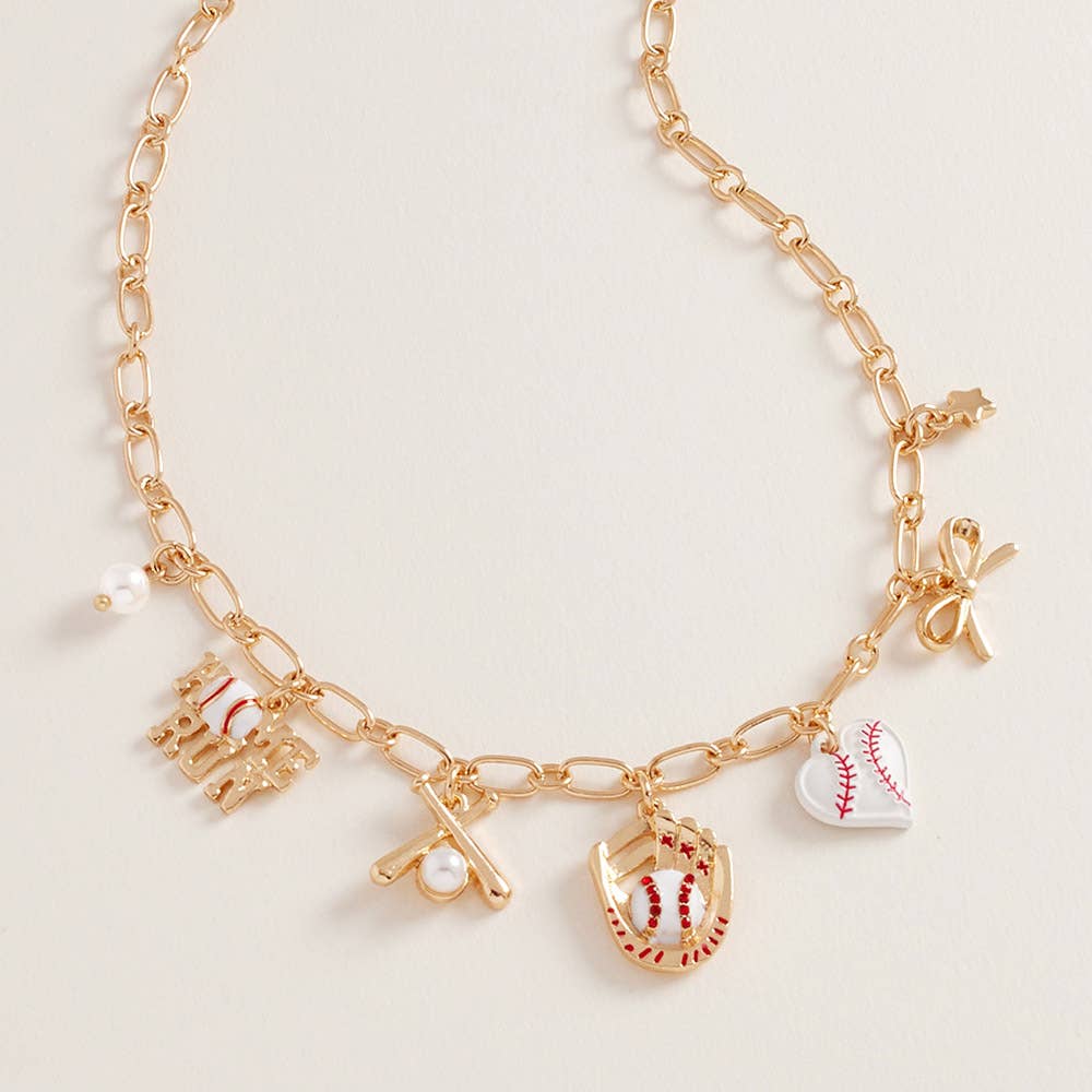 Baseball Charm Necklace
