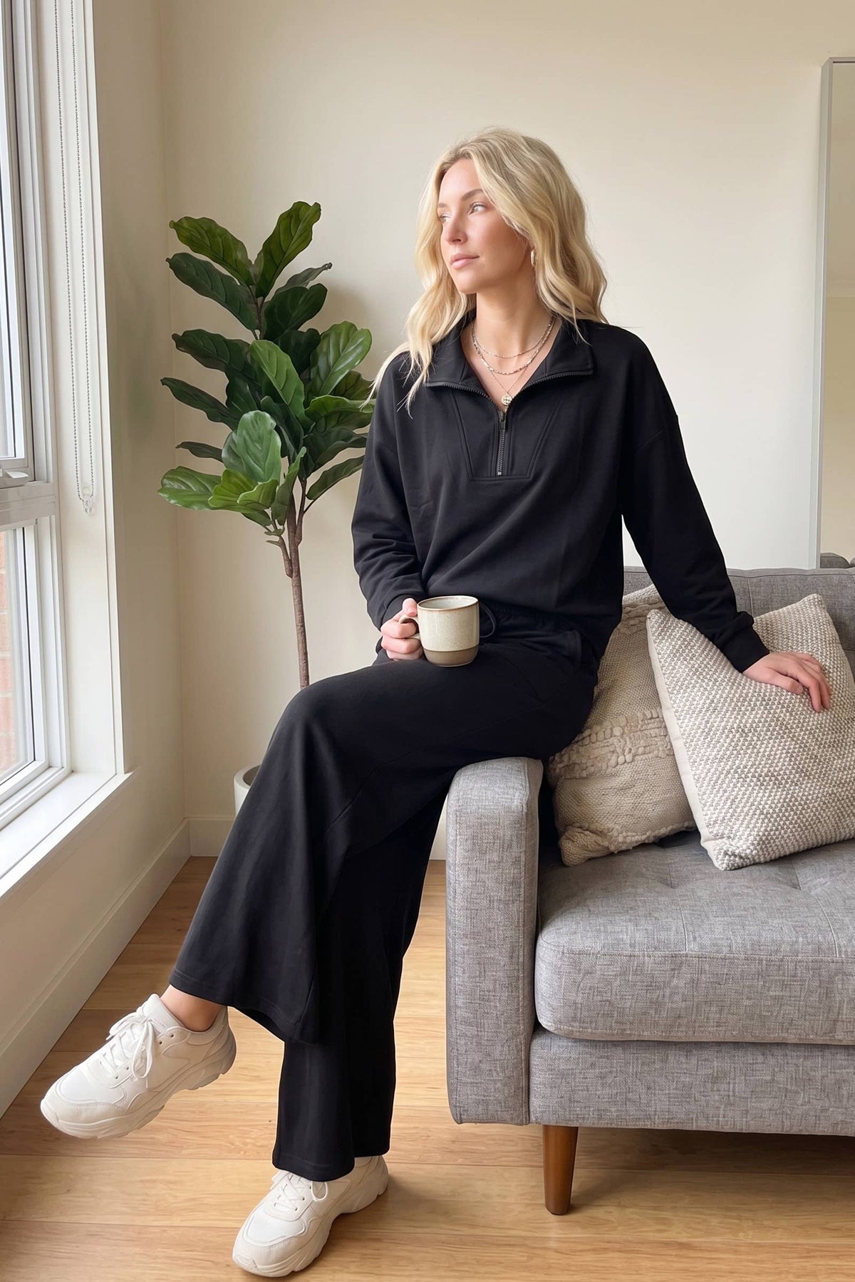 Scuba Pullover & Wide Leg  Set