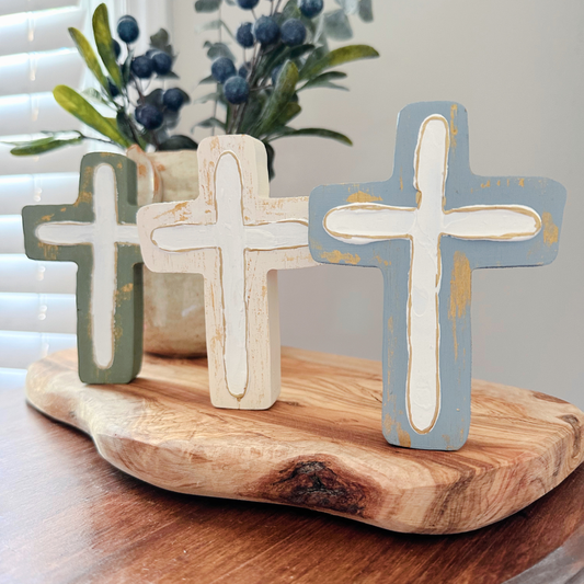 Chunky Wood Cross | Rustic Home Decor | Farmhouse | Cross