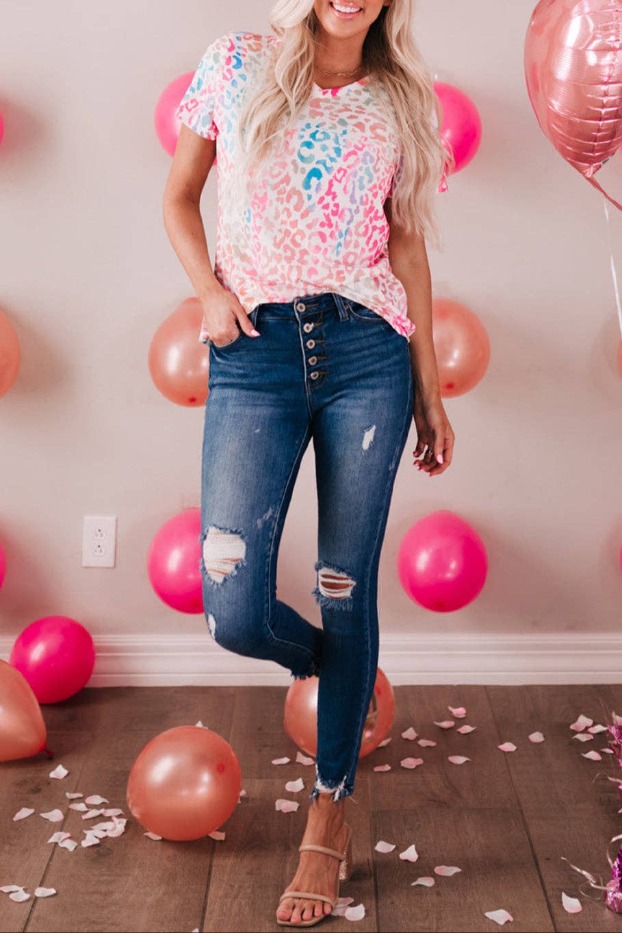 Leopard V-Neck Top