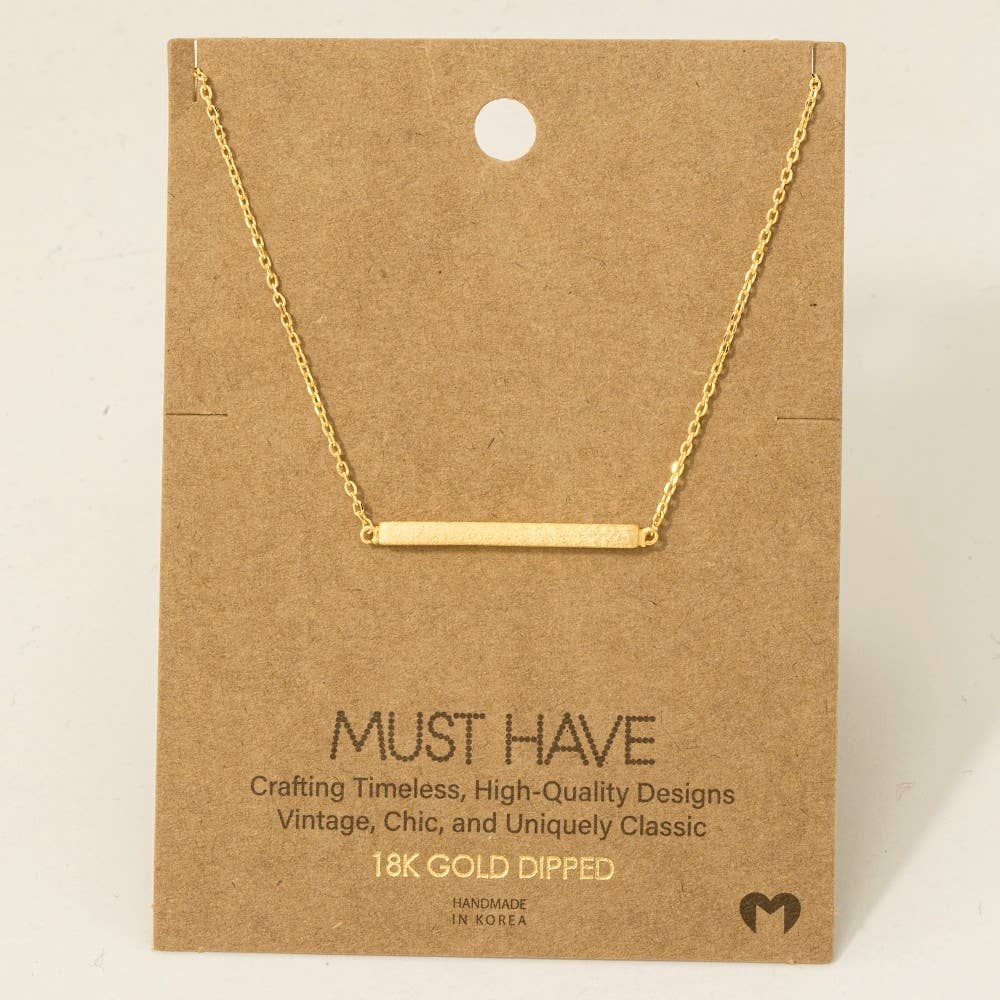 Thin Bar Pendant Necklace